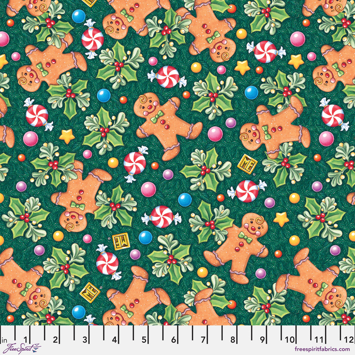 Snow Day | Gingerbread - Evergreen by Mary Engelbreit for FreeSpirit | PWMY043.EVERGREEN