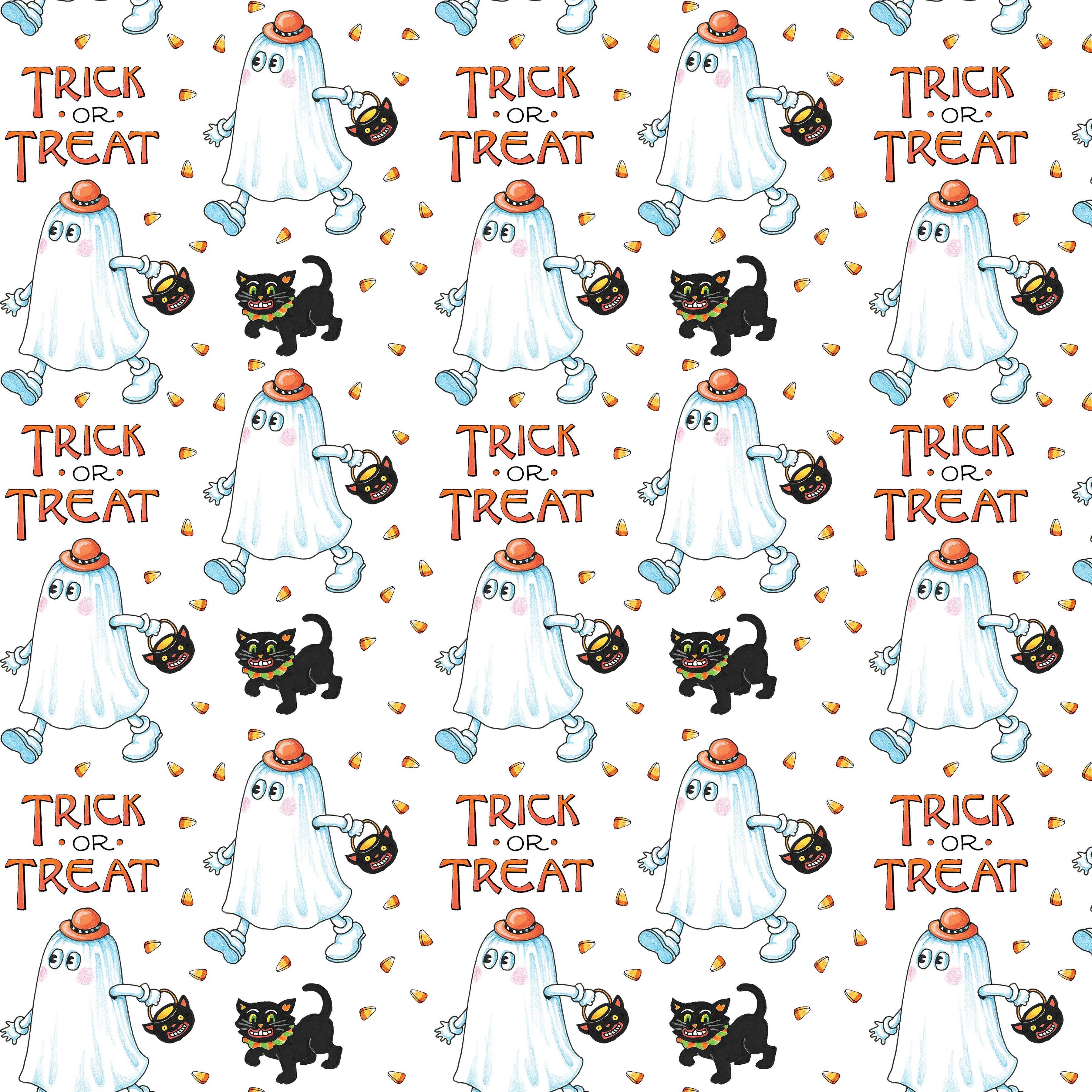 Moonlit Mischief | Trick-Or-Treat - White by Mary Engelbreit for FreeSpirit | PWMY054.WHITE