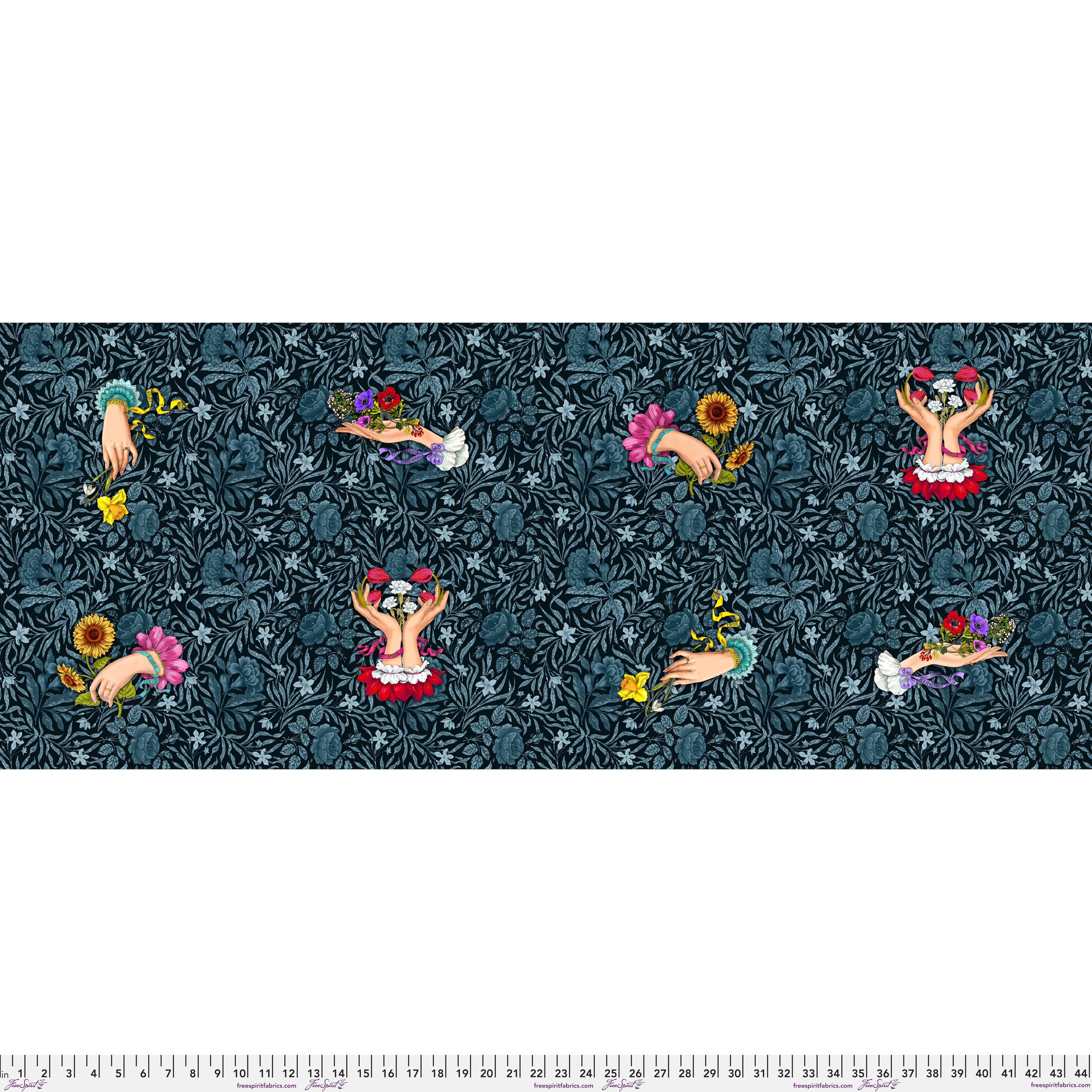 Language of Flowers | Say It With Flowers - Noir by Odile Bailloeul for Free Spirit | PWOB098.NOIR