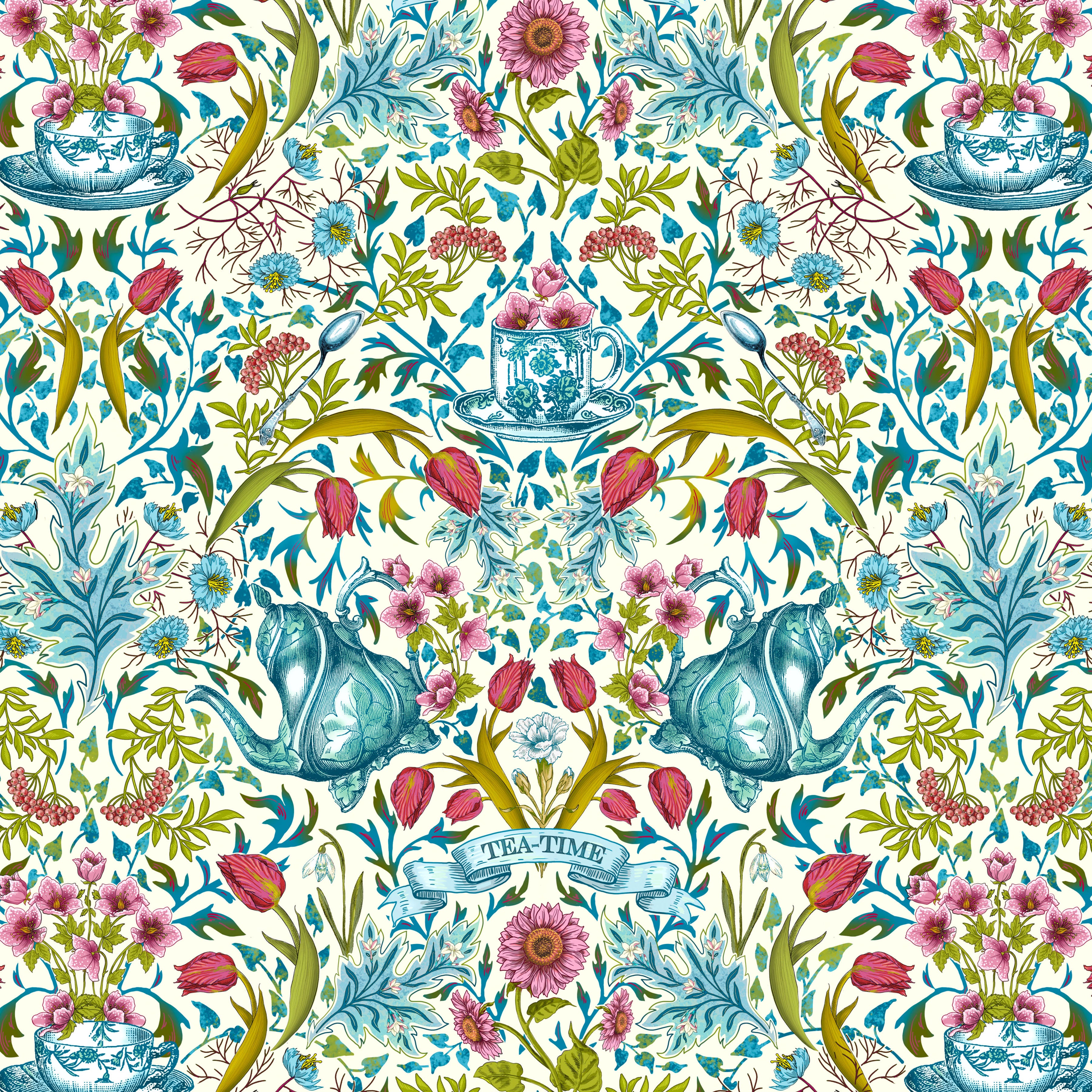 Language of Flowers | Tea Time - Cream by Odile Bailloeul for Free Spirit | PWOB099.CREAM