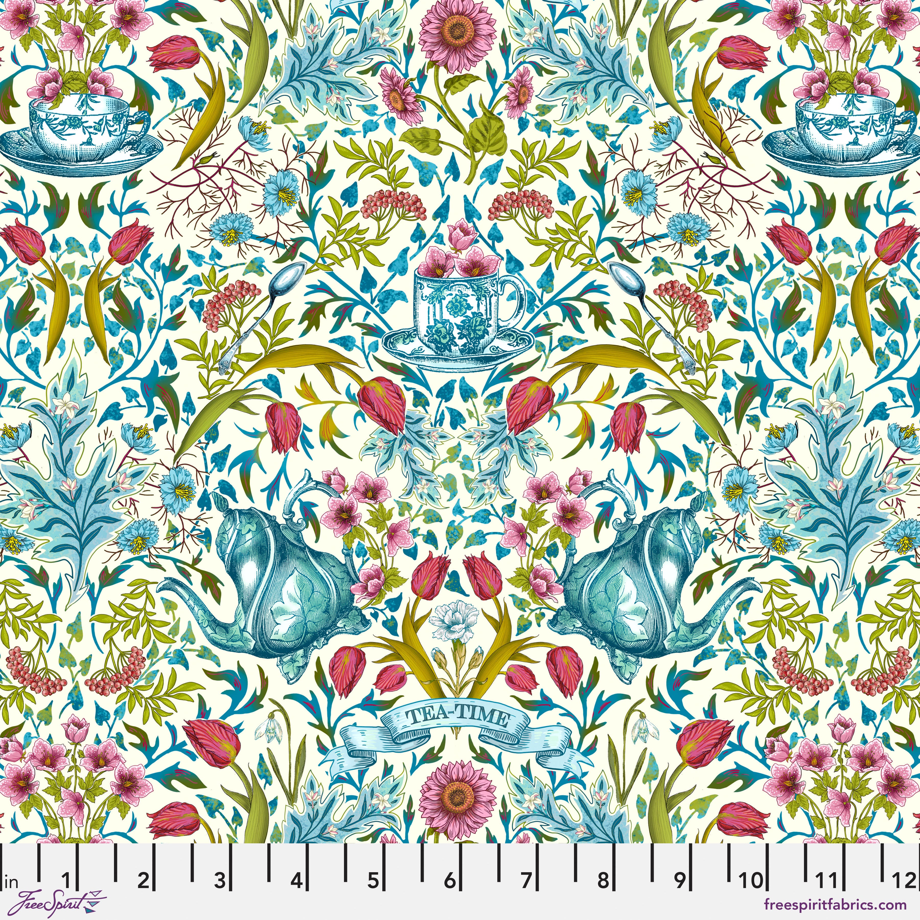 Language of Flowers | Tea Time - Cream by Odile Bailloeul for Free Spirit | PWOB099.CREAM