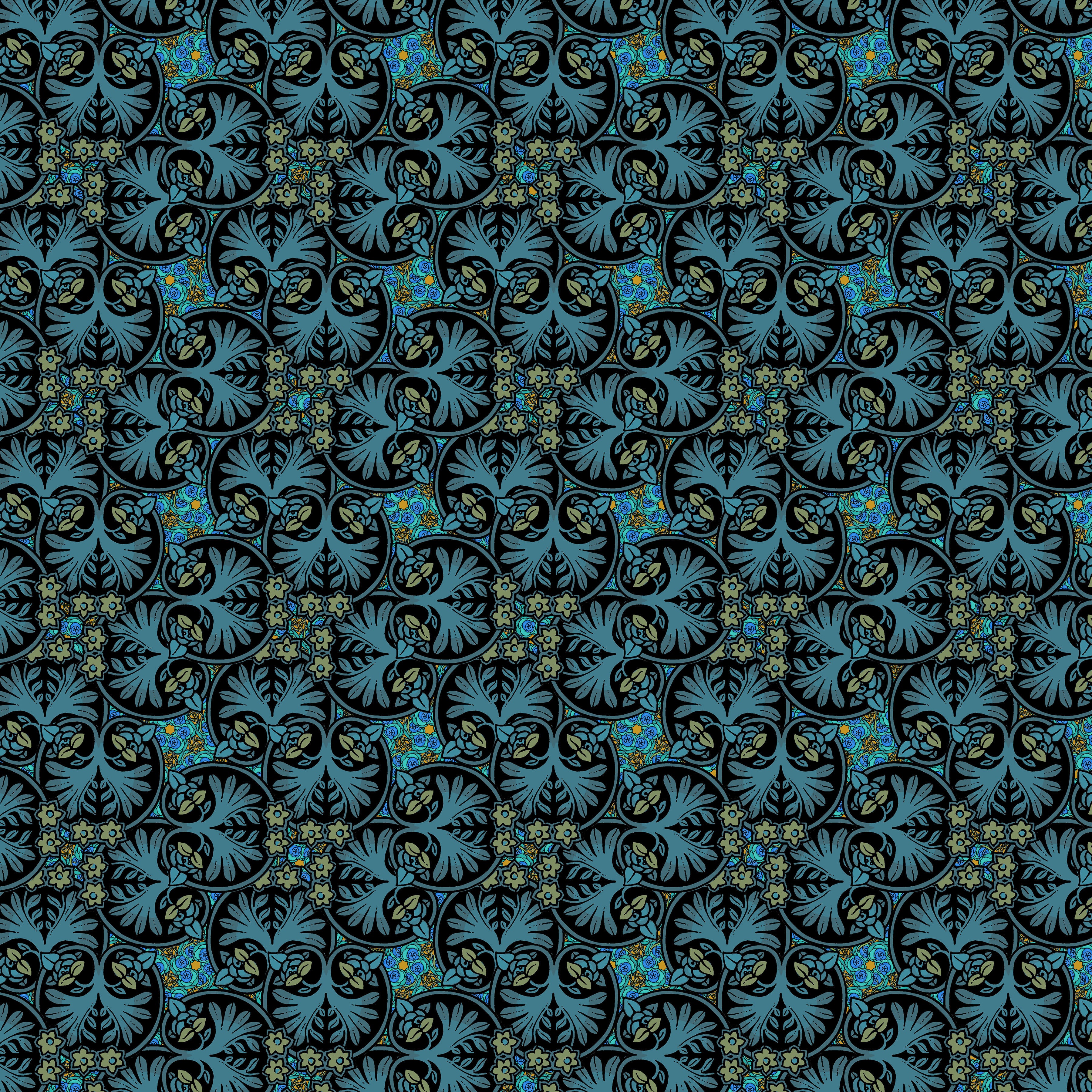 Language of Flowers | William - Noir by Odile Bailloeul for Free Spirit | PWOB108.NOIR