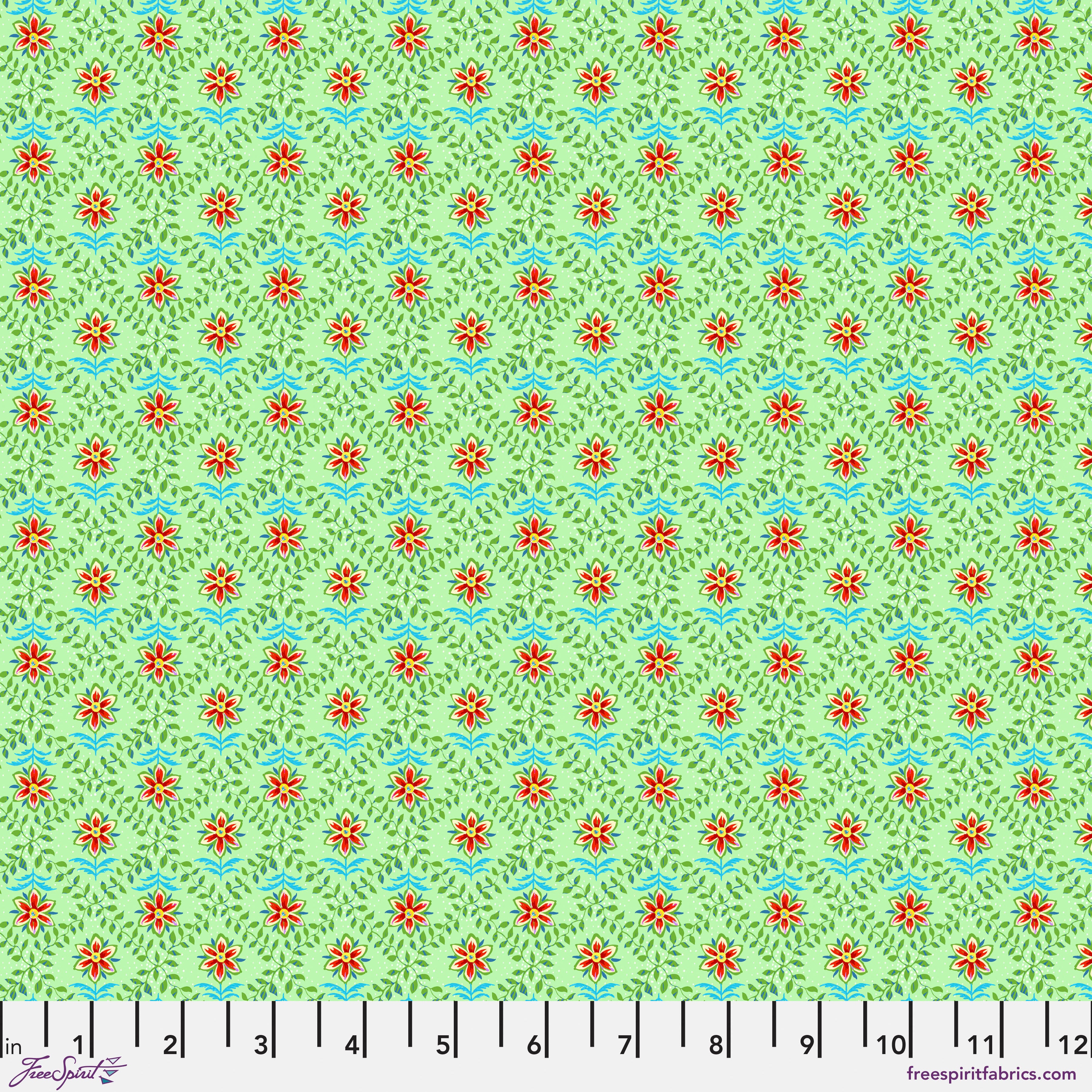 Festival | Diamonds - Green by Odile Bailloeul for FreeSpirit | PWOB122.GREEN