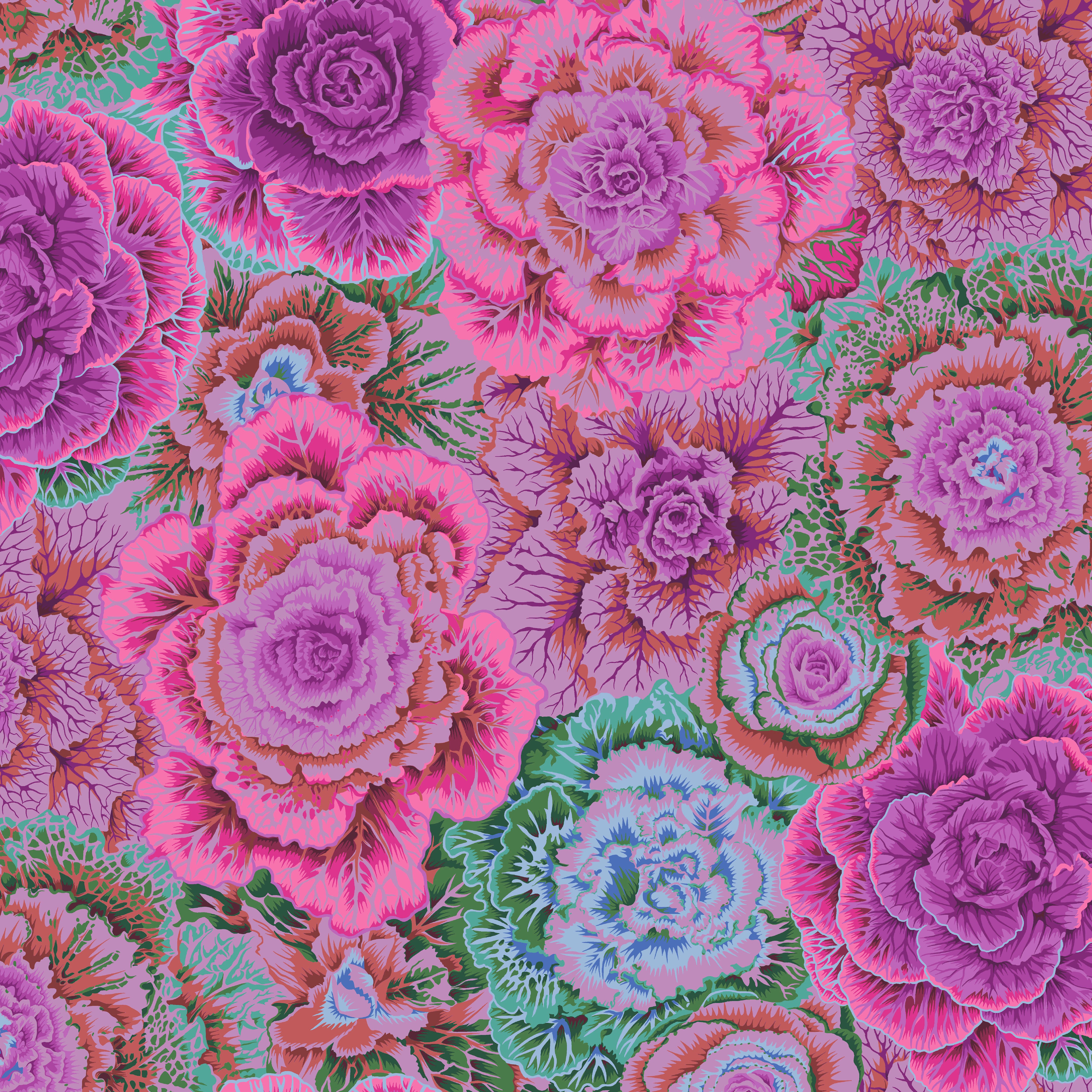 Classics | Brassica - Magenta by Kaffe Fassett Collective for Free Spirit | PWPJ051.MAGENTA
