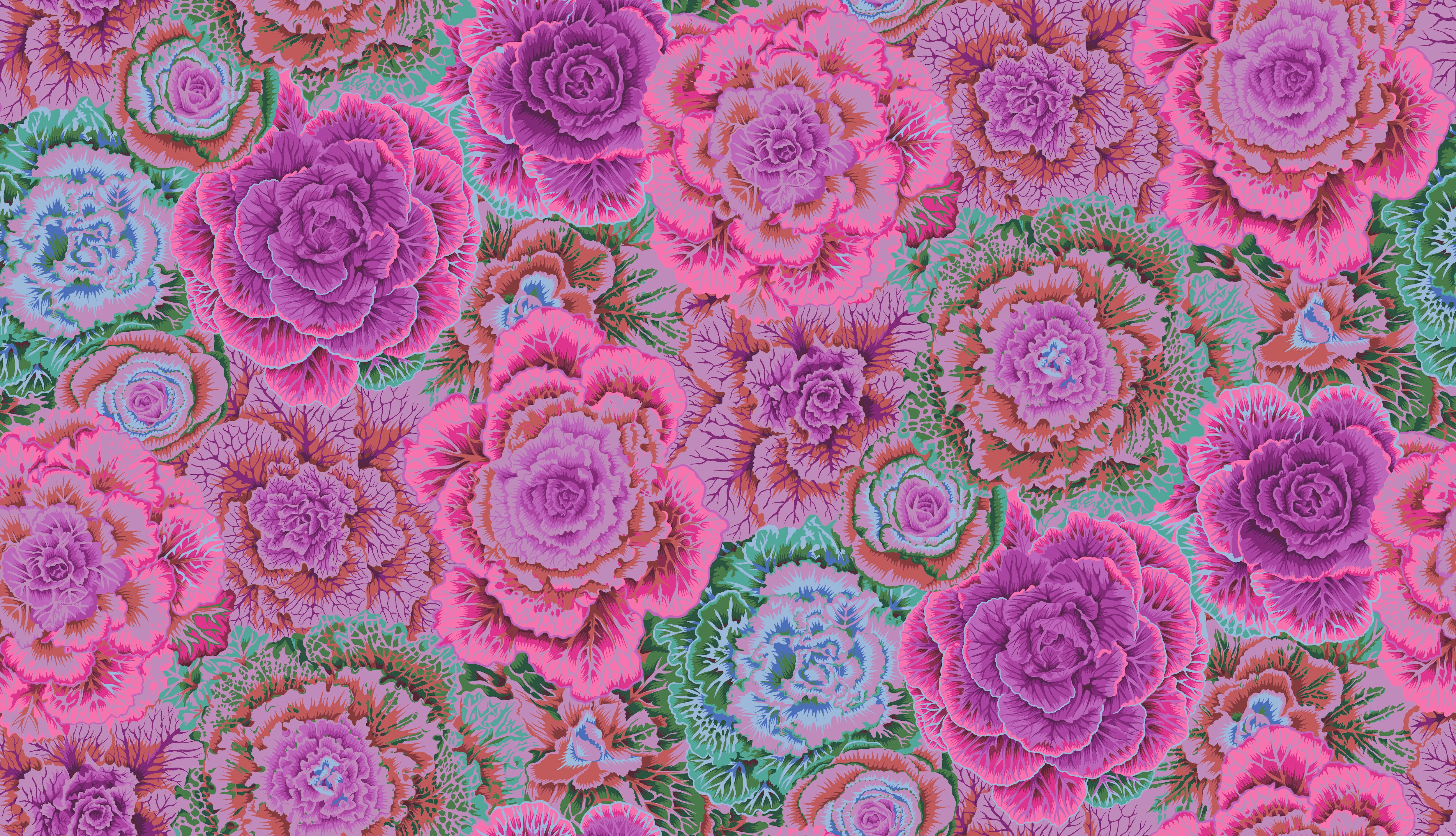 Classics | Brassica - Magenta by Kaffe Fassett Collective for Free Spirit | PWPJ051.MAGENTA