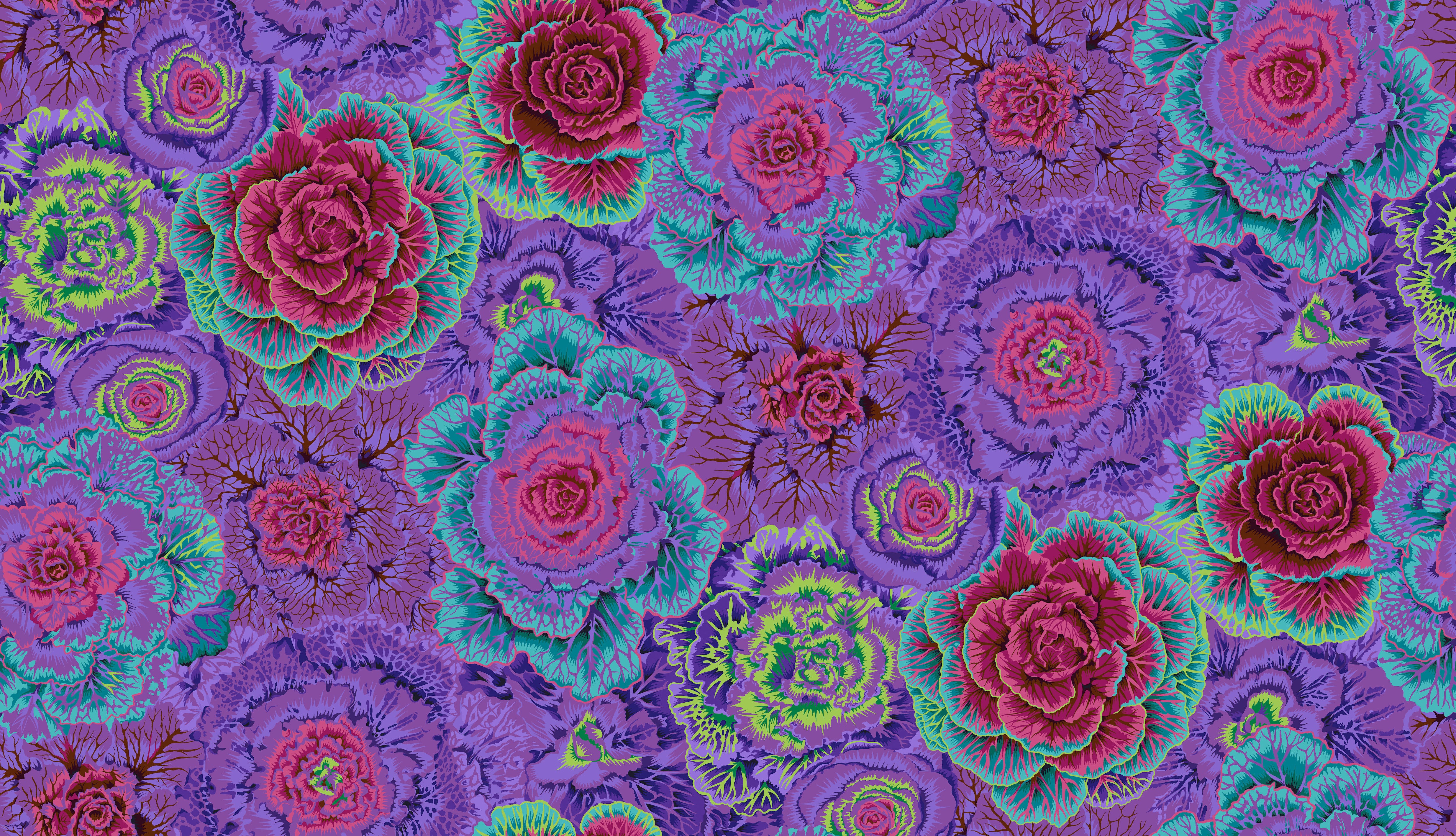 Classics | Brassica - Purple by Kaffe Fassett Collective for Free Spirit | PWPJ051.PURPL