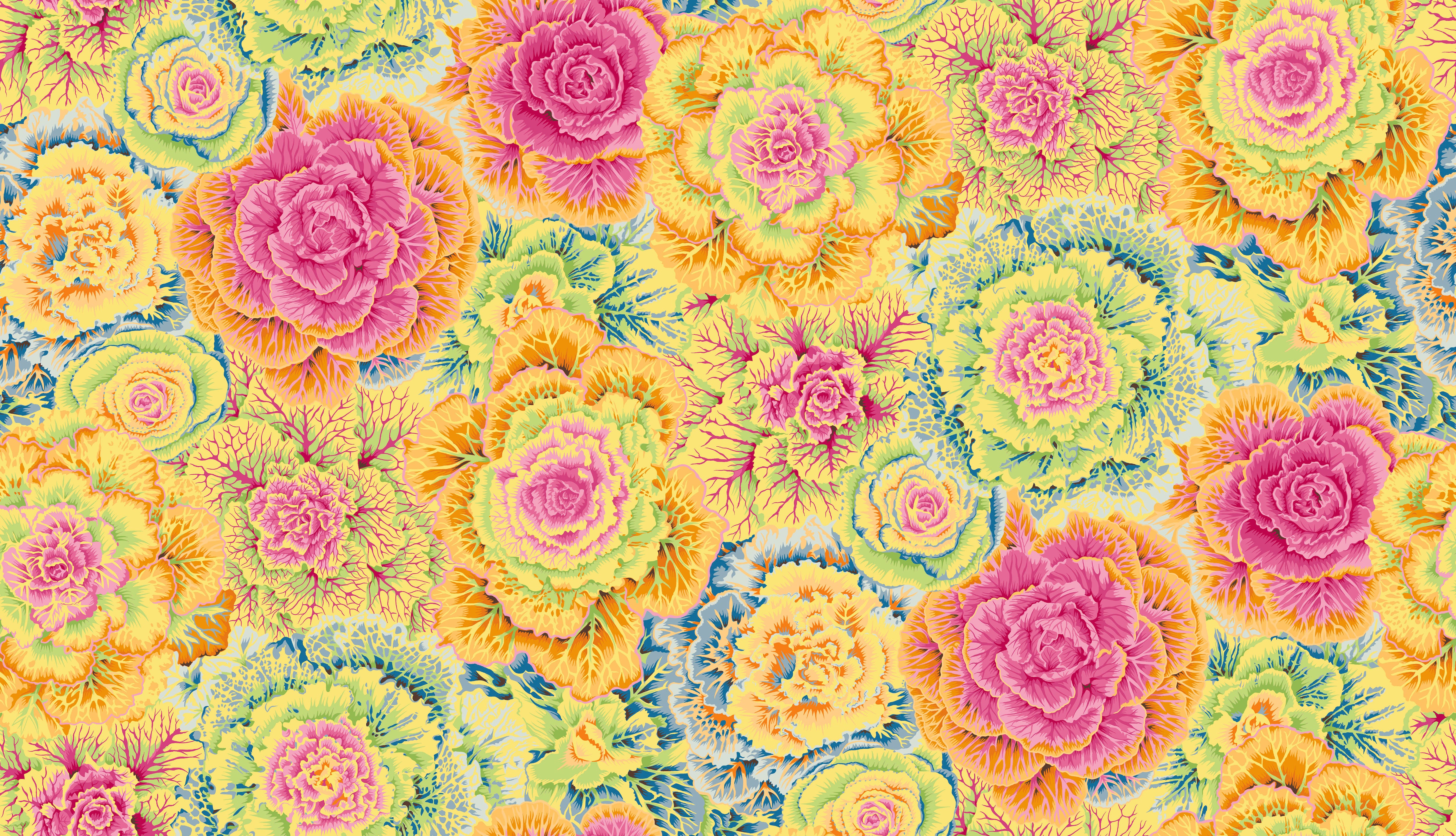 Classics | Brassica - Yellow by Kaffe Fassett Collective for Free Spirit | PWPJ051.YELLO