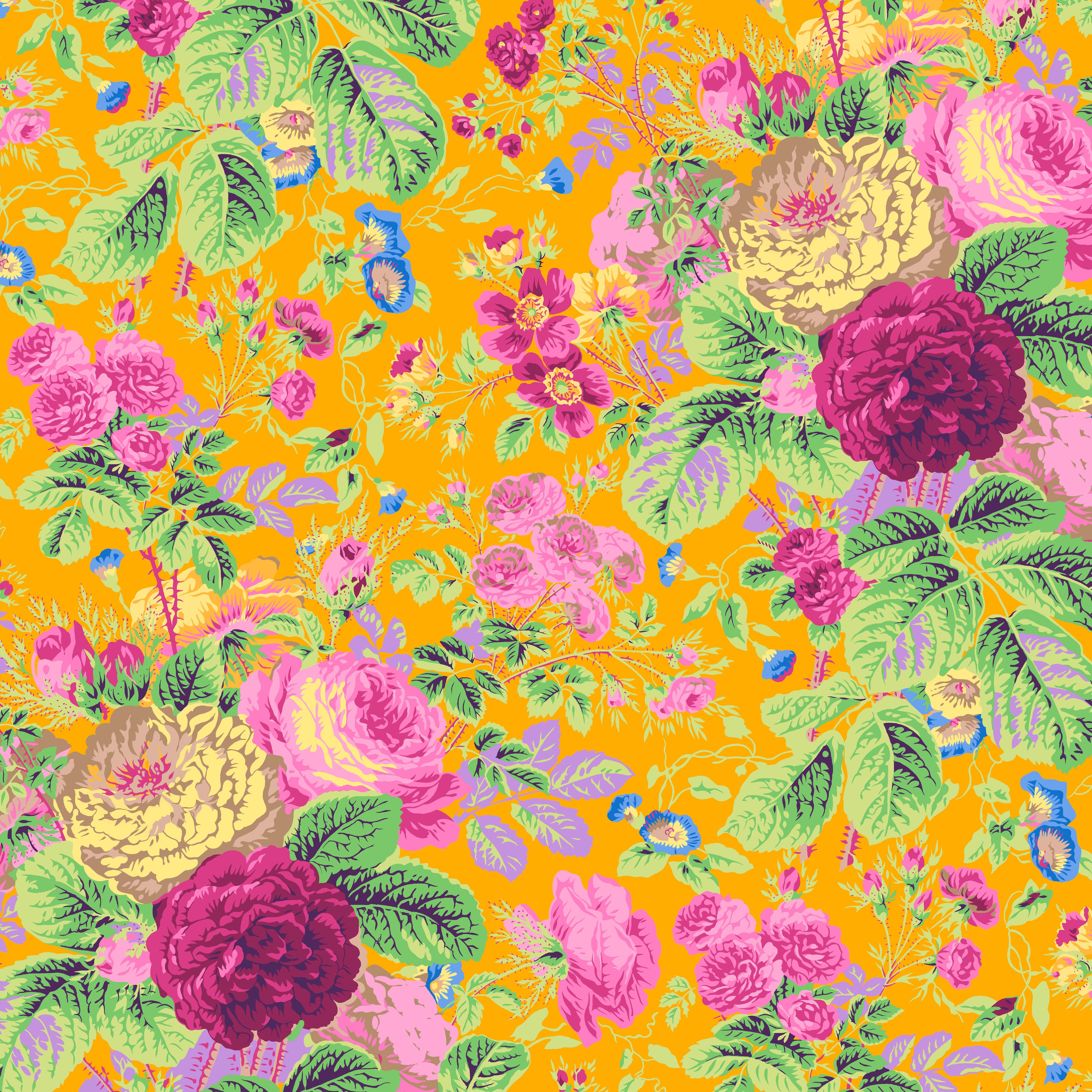 February 2025 | Gradi Floral - Gold by Kaffe Fassett Collective for Free Spirit | PWPJ053.GOLD