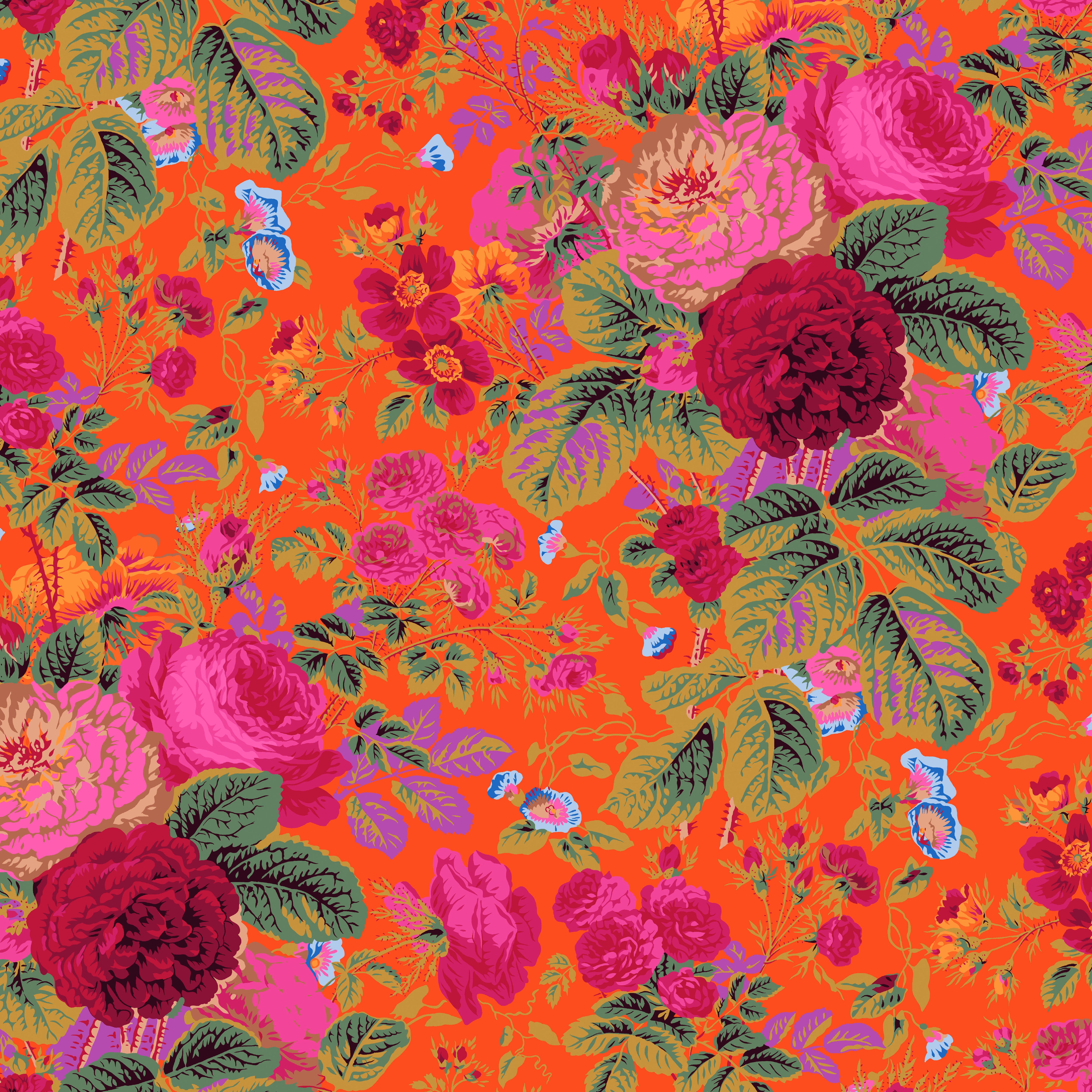 February 2025 | Gradi Floral - Tomato by Kaffe Fassett Collective for Free Spirit | PWPJ053.TOMAT