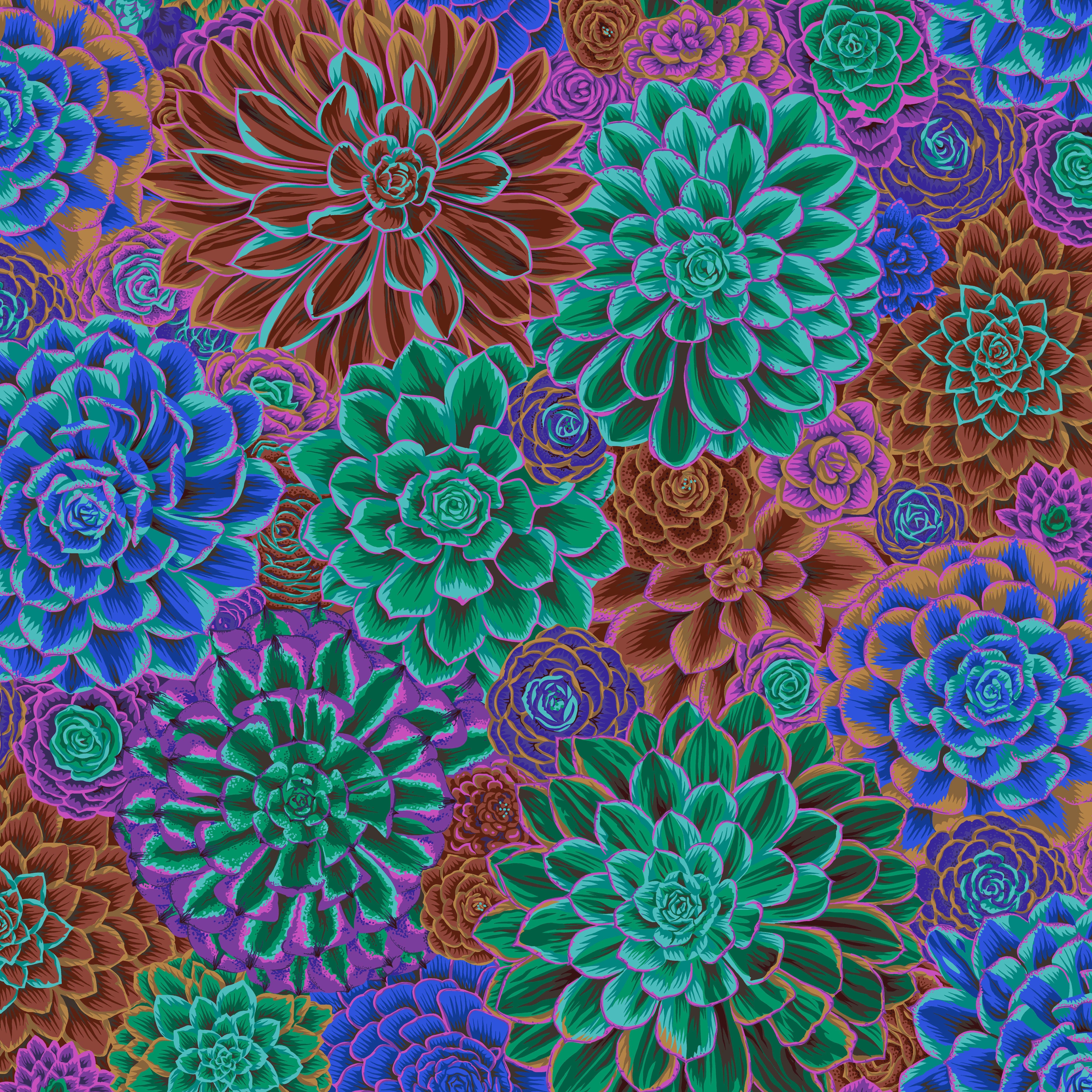 February 2025 | House Leeks - Drama by Kaffe Fassett Collective for Free Spirit | PWPJ113.DRAMA