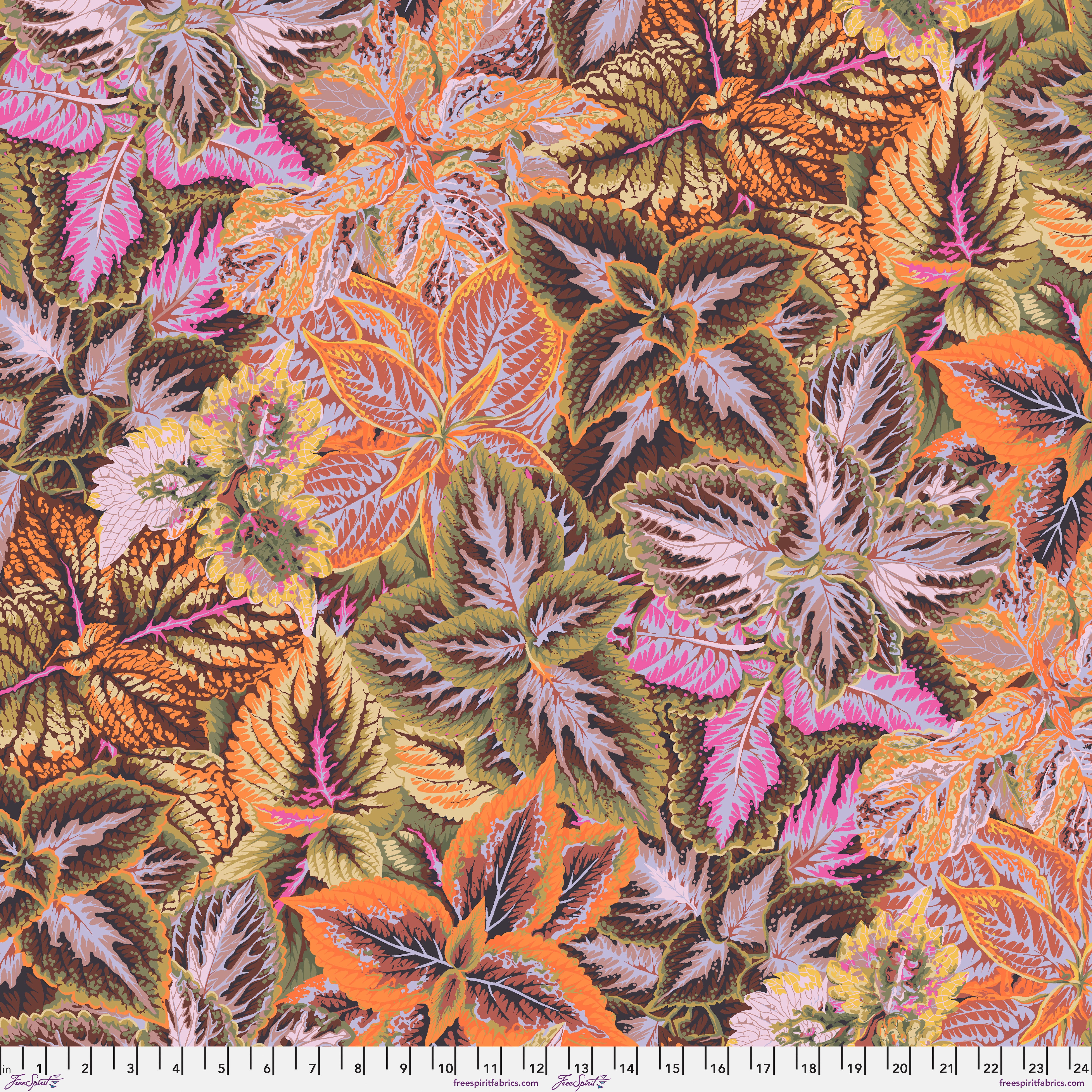 August 2025 | Bold Leaves - Brown by Kaffe Fassett Collective for FreeSpirit | PWPJ132.BROWN