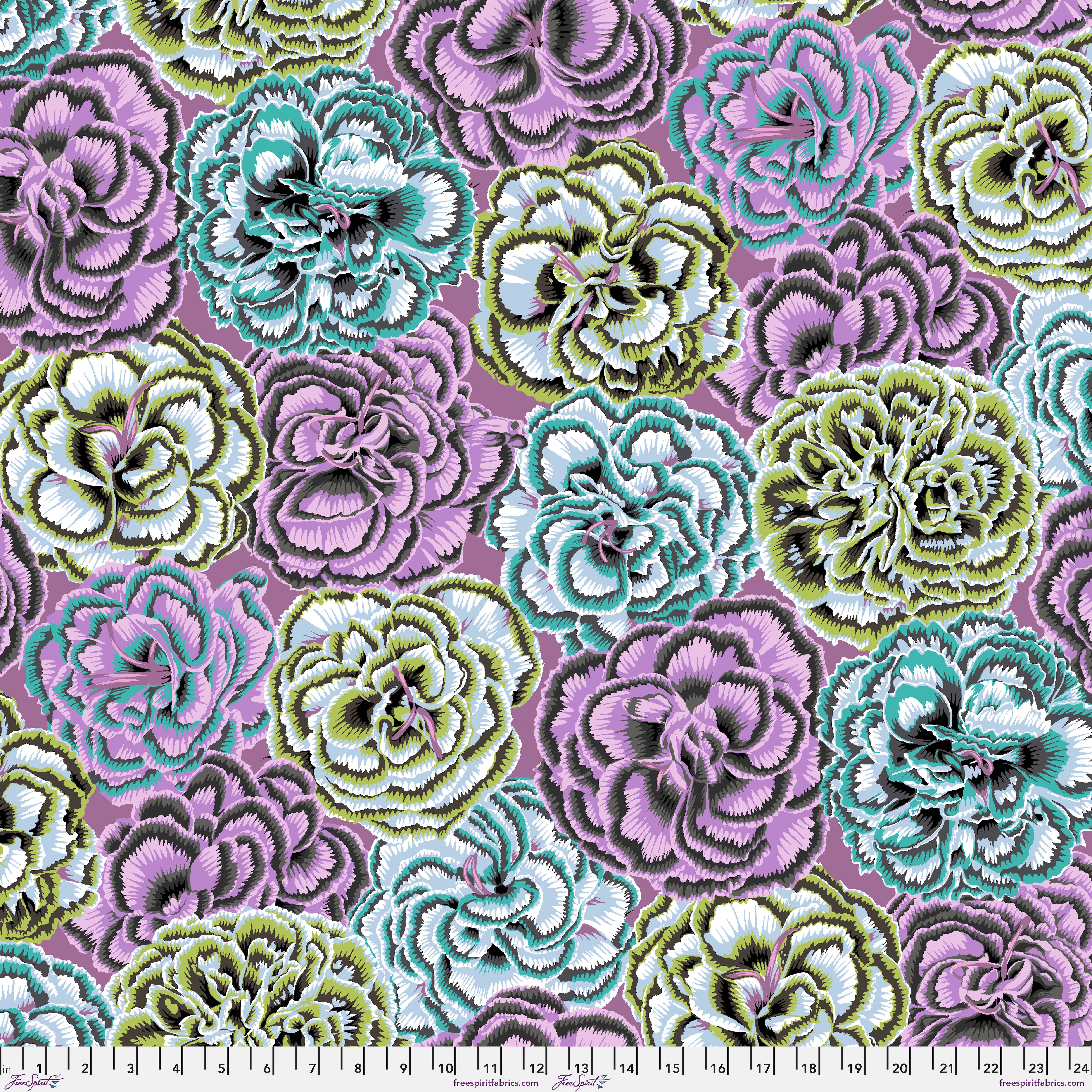 August 2025 | Picotee Carnations - Contrast by Kaffe Fassett Collective for FreeSpirit | PWPJ133.CONTRAST