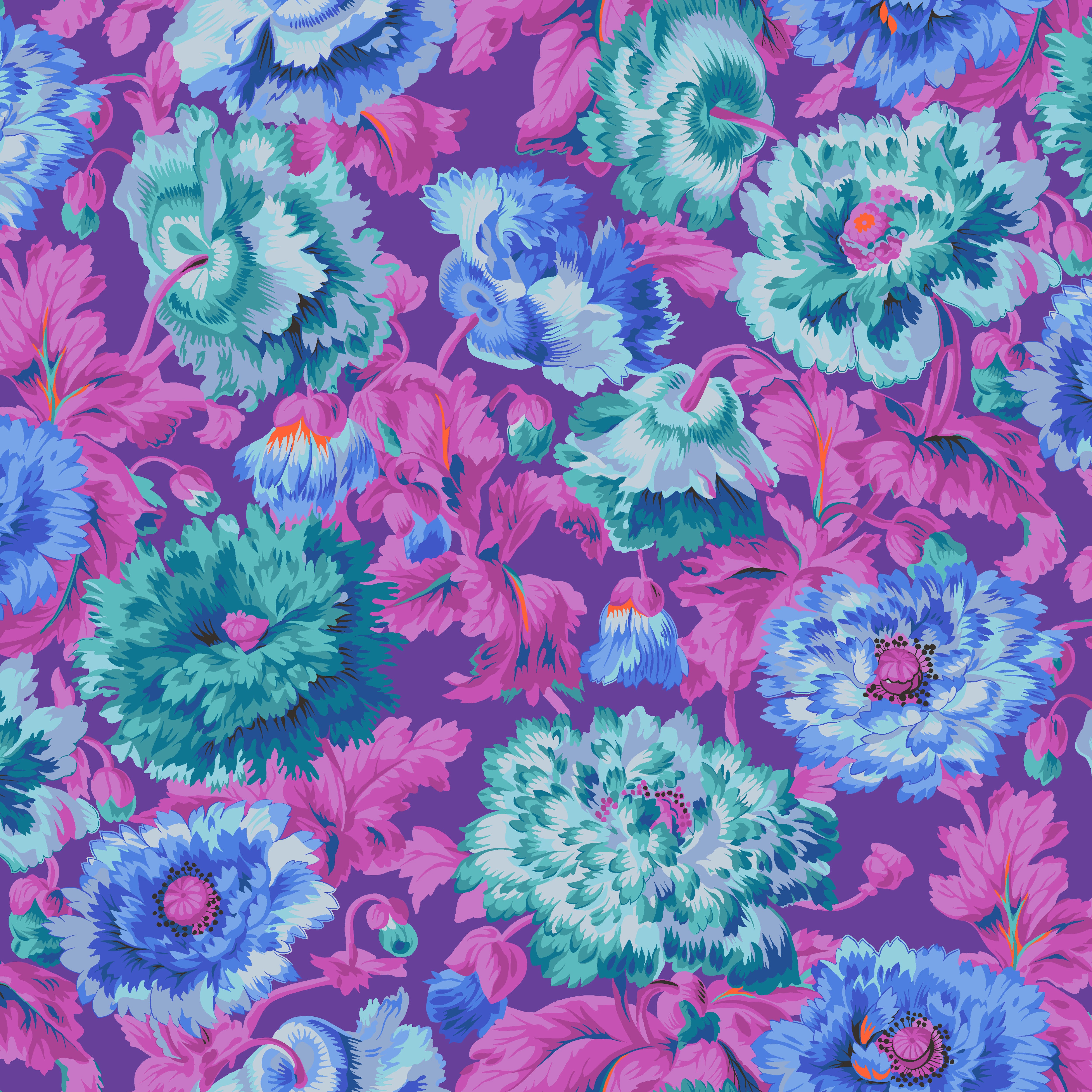 August 2025 | Rosemary - Blue by Kaffe Fassett Collective for FreeSpirit | PWPJ134.BLUE