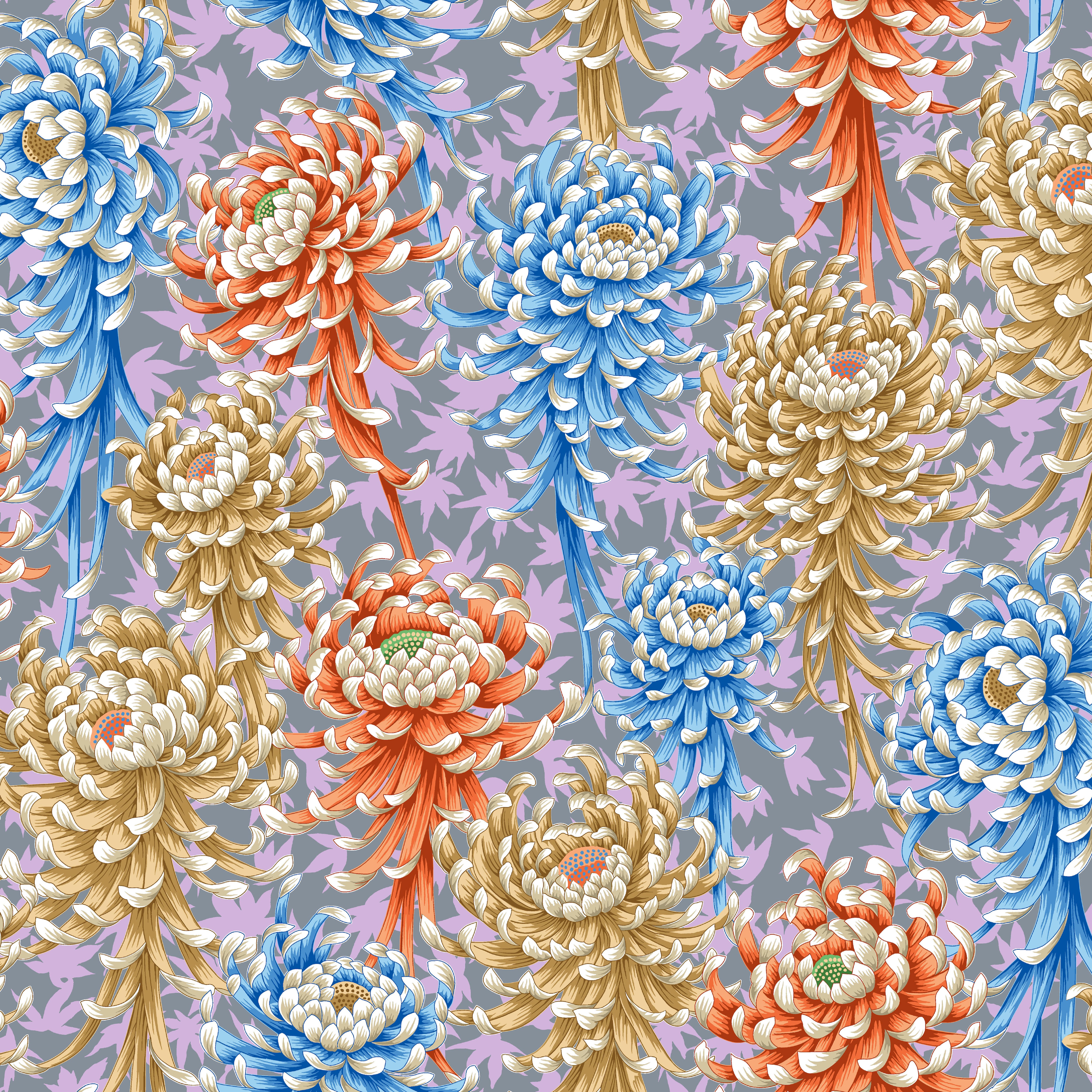 August 2025 | Spider Mums - Pastel by Kaffe Fassett Collective for FreeSpirit | PWPJ135.PASTEL