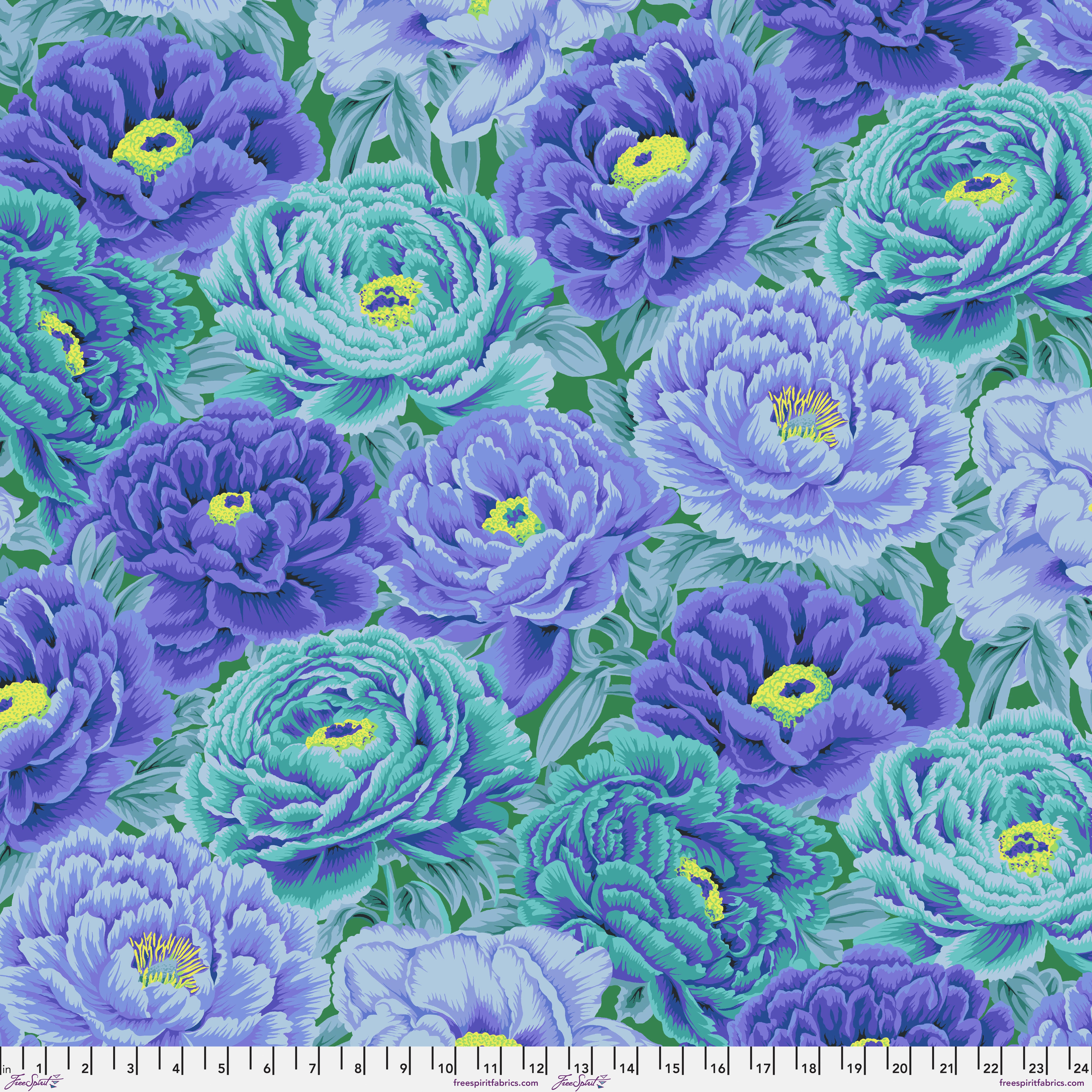 August 2025 | Tibetan Peony - Blue by Kaffe Fassett Collective for FreeSpirit | PWPJ136.BLUE