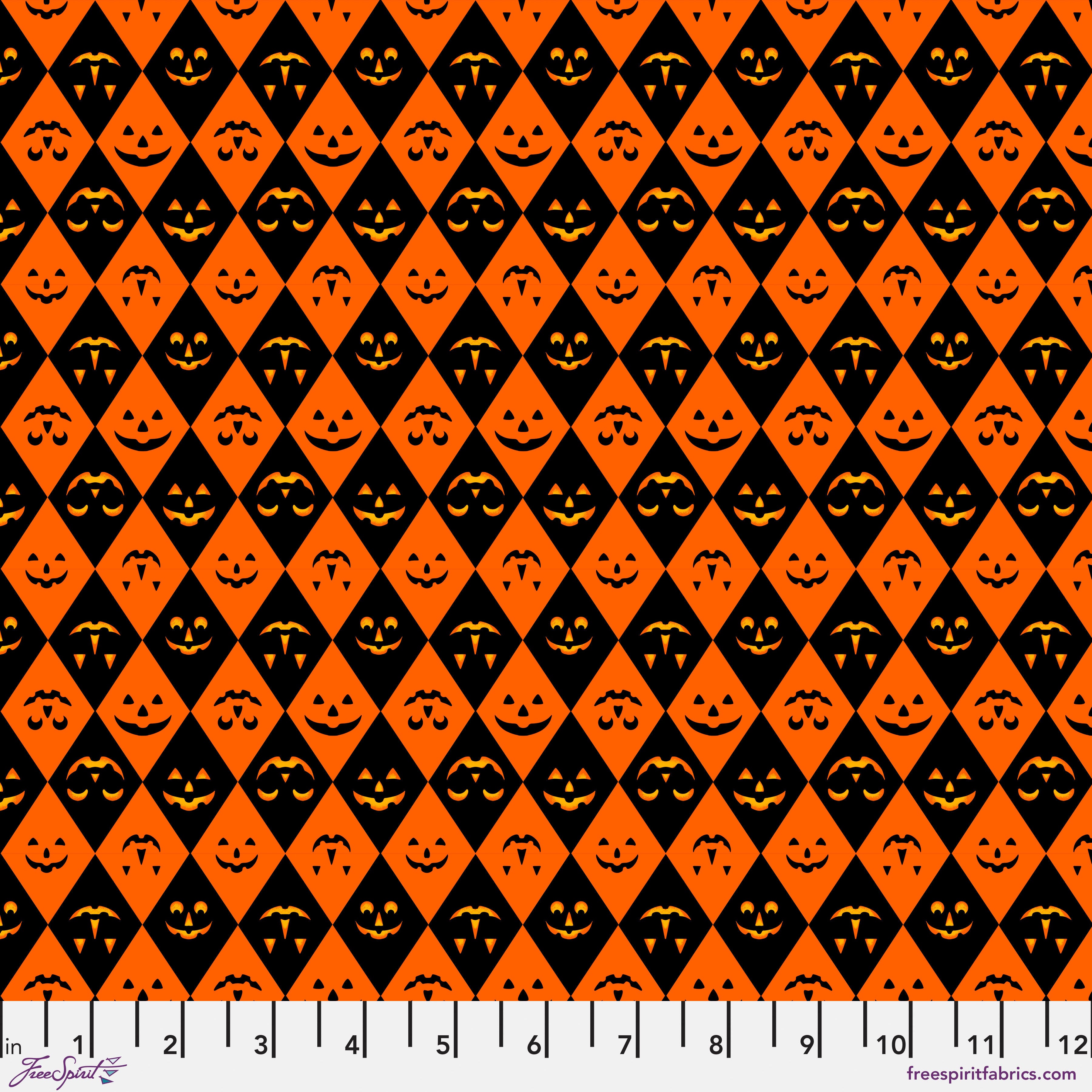 Costumes & Cobwebs | Jack of Diamonds - Orange by Rachel Hauer for FreeSpirit | PWRH116.ORANGE