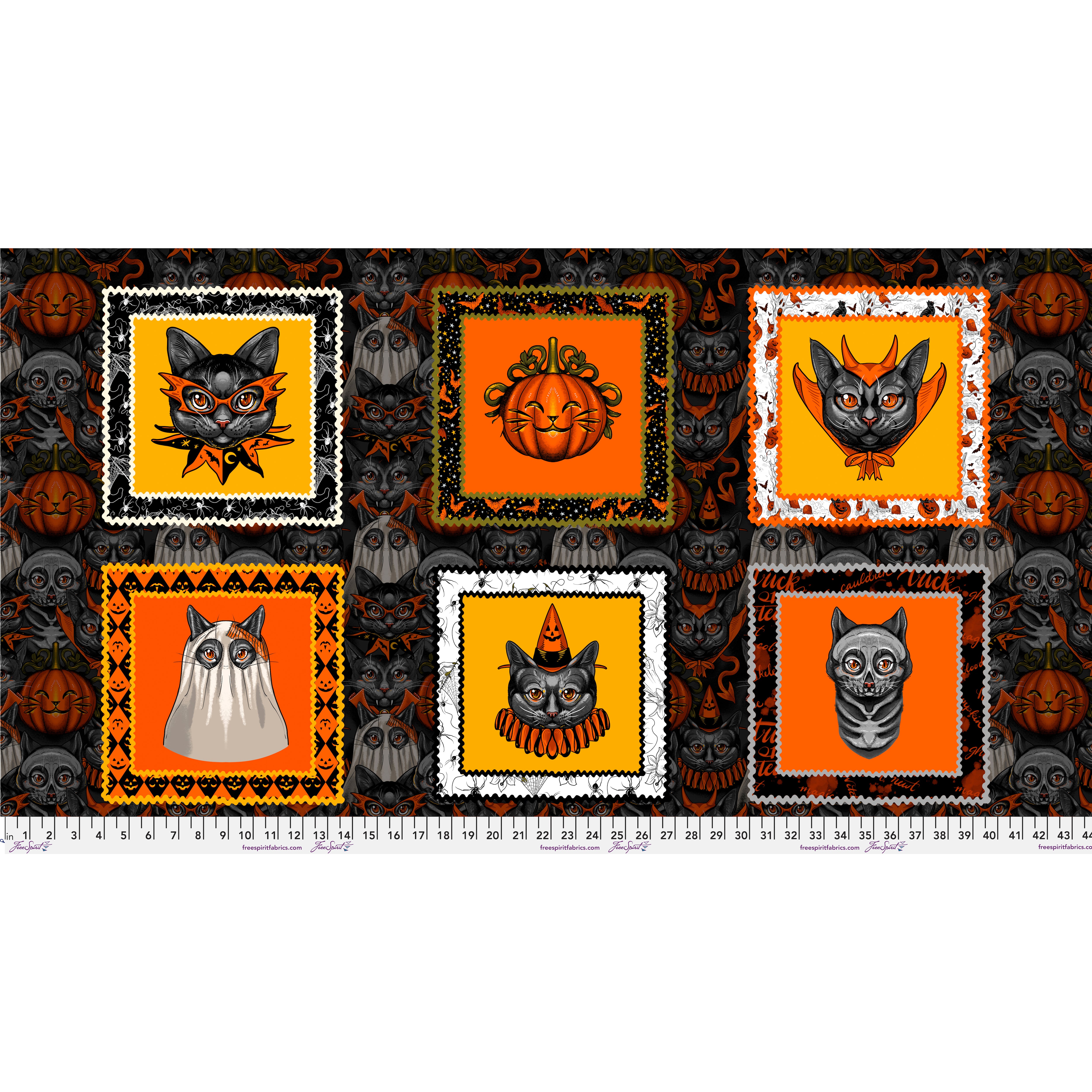 Costumes & Cobwebs | Cat Costumes - Panel by Rachel Hauer for FreeSpirit | PWRH122.PANEL