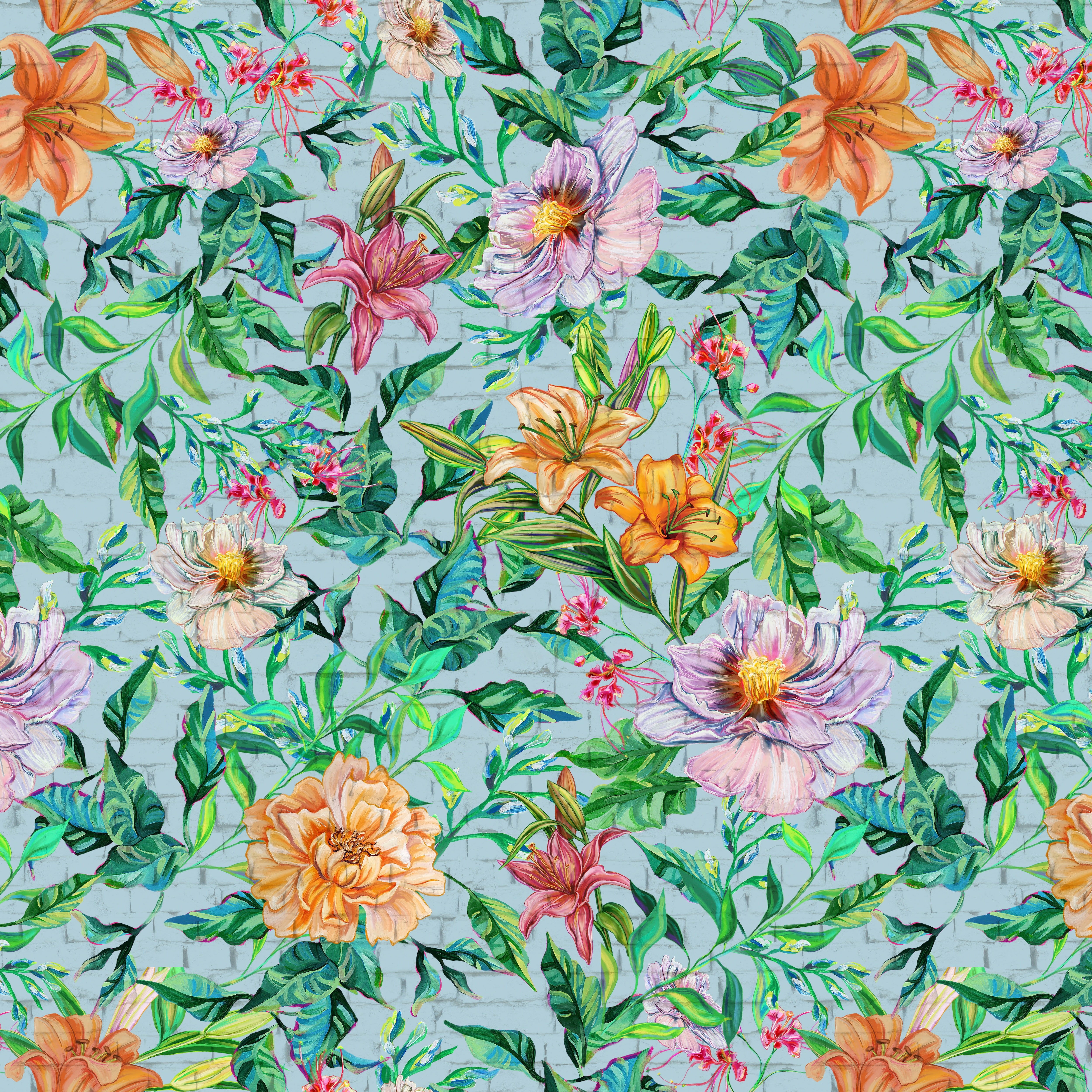 In Full Bloom | Lemonade Lilies - Seaglass by Surface of Beauty for FreeSpirit | PWSB001.SEAGLASS