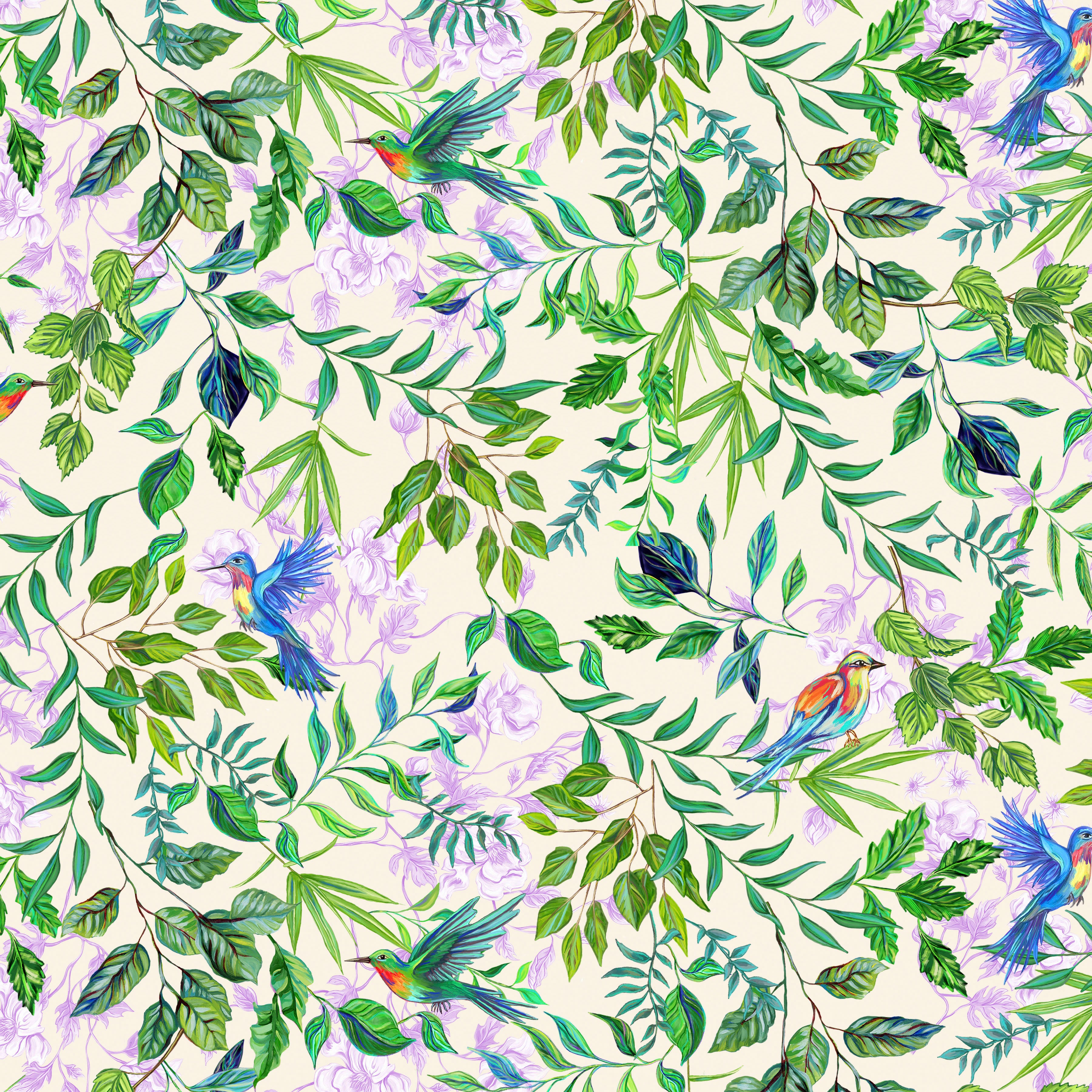 In Full Bloom | Enchanted Forest - Green by Surface of Beauty for FreeSpirit | PWSB011.GREEN