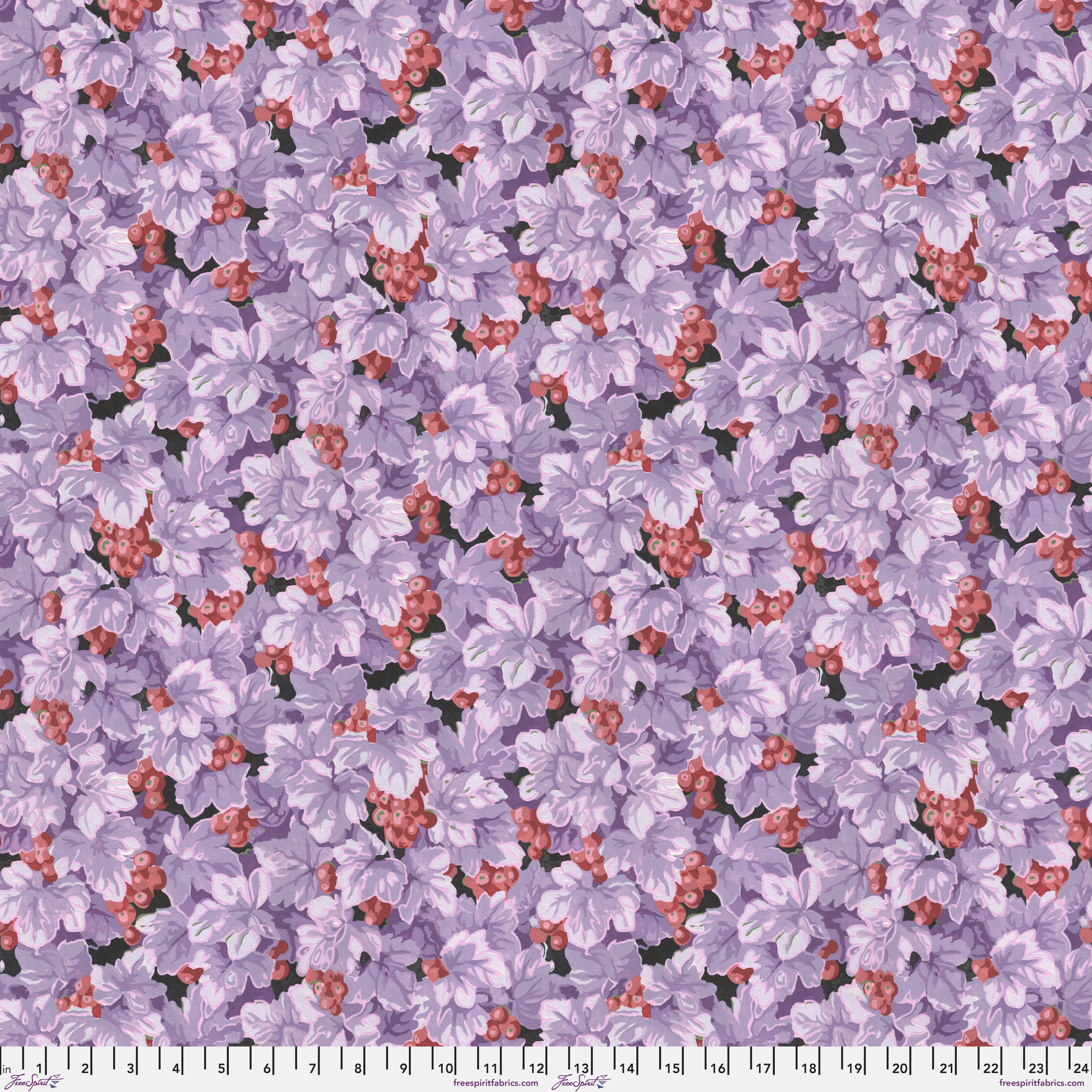 Cottage Garden | Grape Vine Purple by Snow Leopard Designs for FreeSpirit | PWSL133.PURPLE