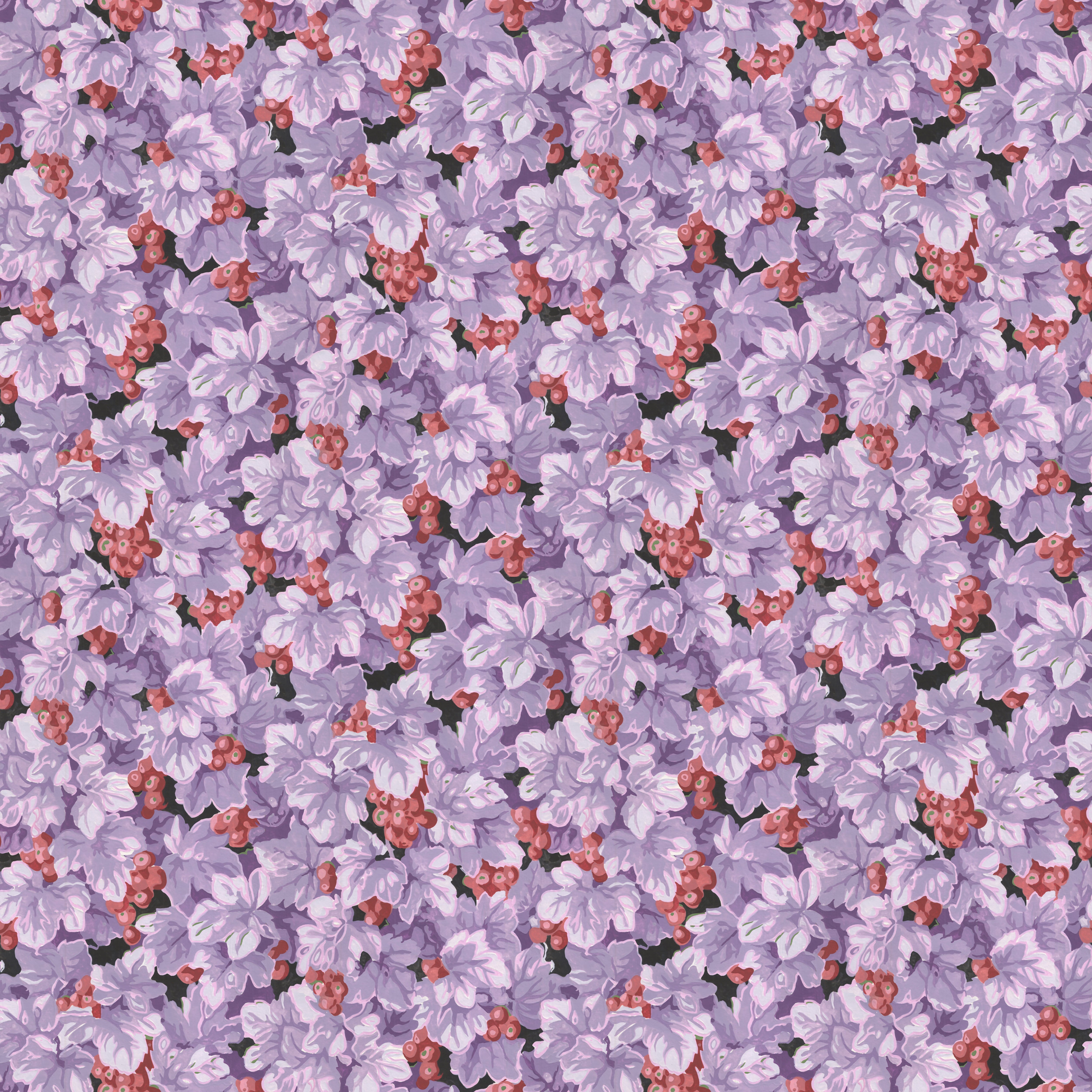 Cottage Garden | Grape Vine Purple by Snow Leopard Designs for FreeSpirit | PWSL133.PURPLE
