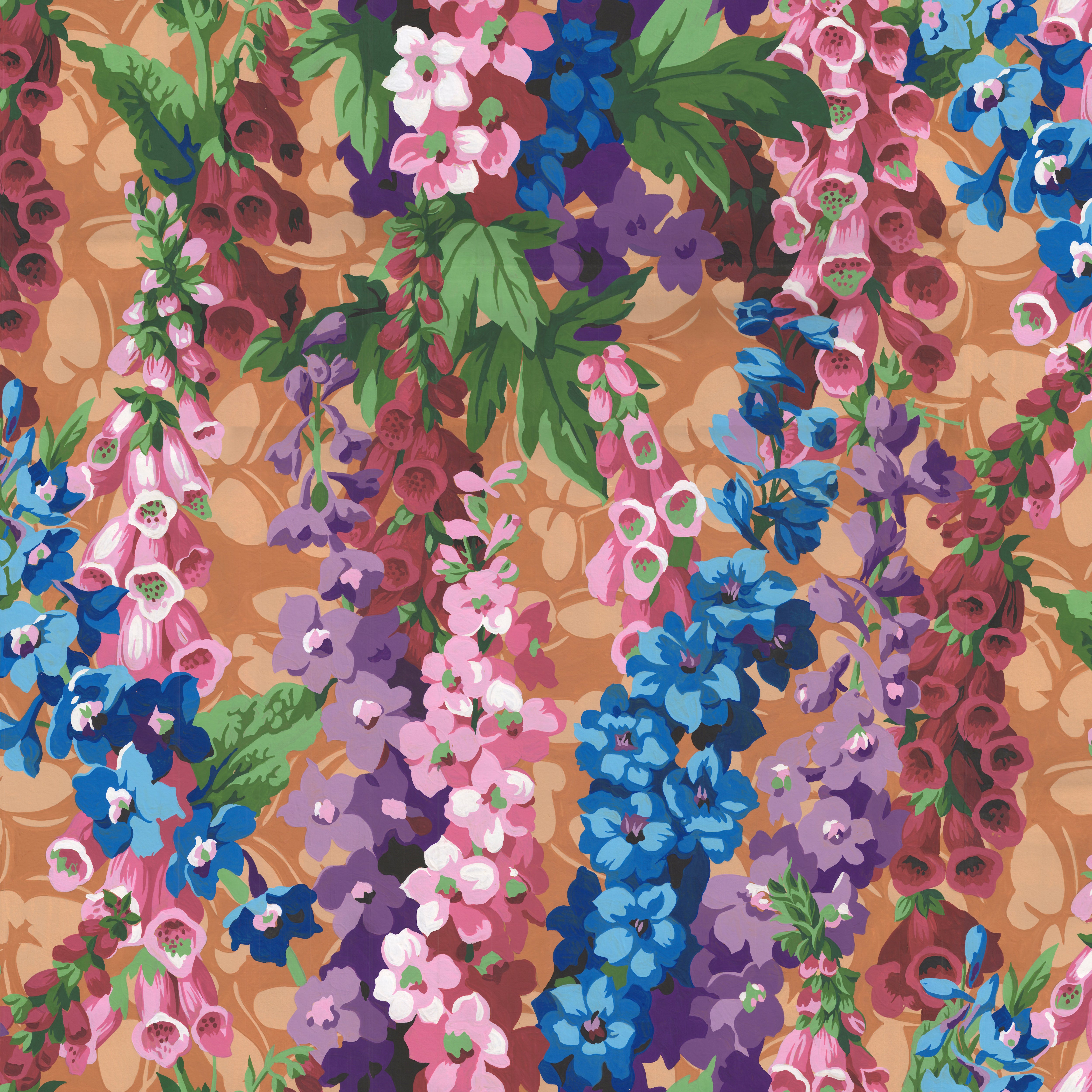 Cottage Garden | Delphinium & Foxglove Multi by Snow Leopard Designs for FreeSpirit | PWSL139.MULTI