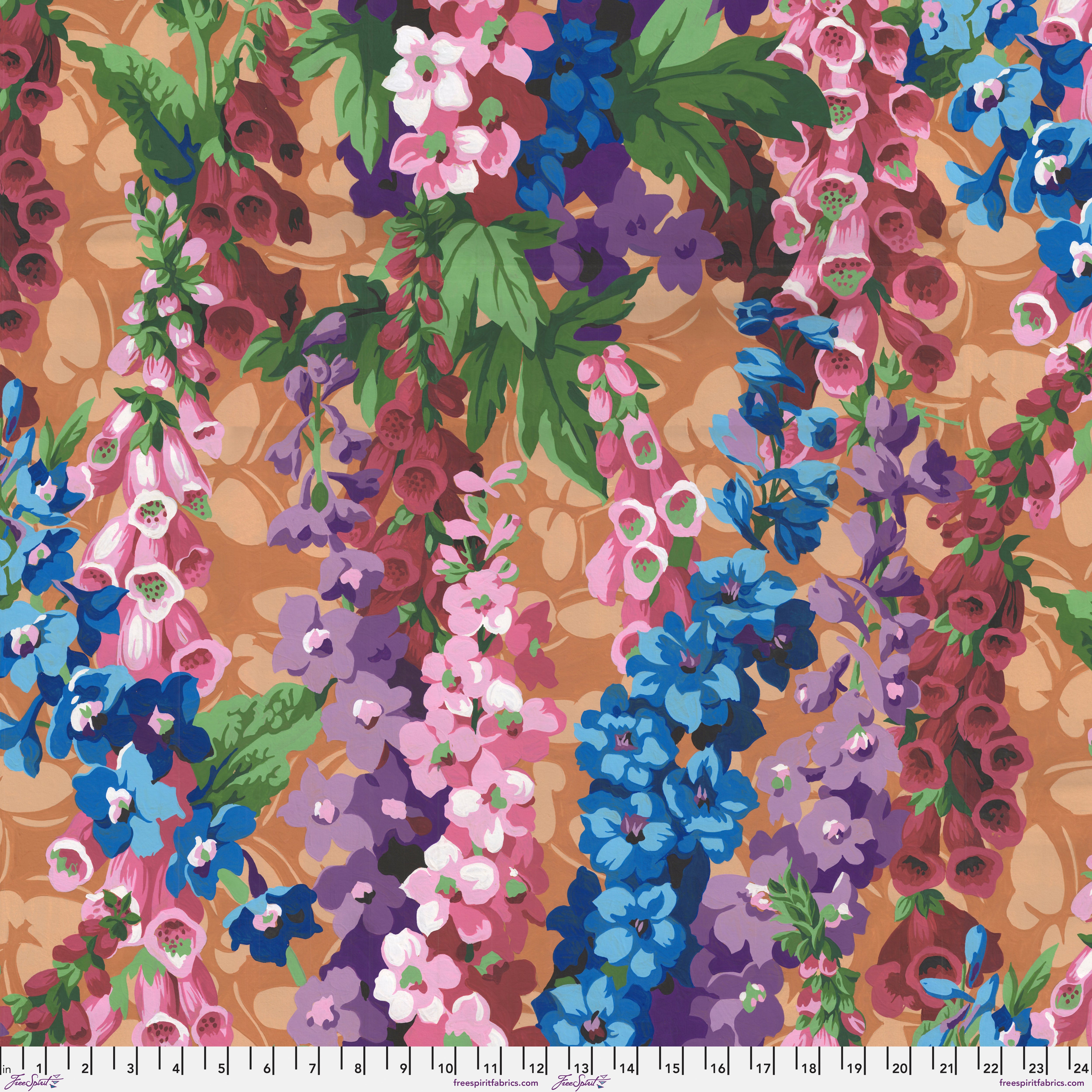 Cottage Garden | Delphinium & Foxglove Multi by Snow Leopard Designs for FreeSpirit | PWSL139.MULTI