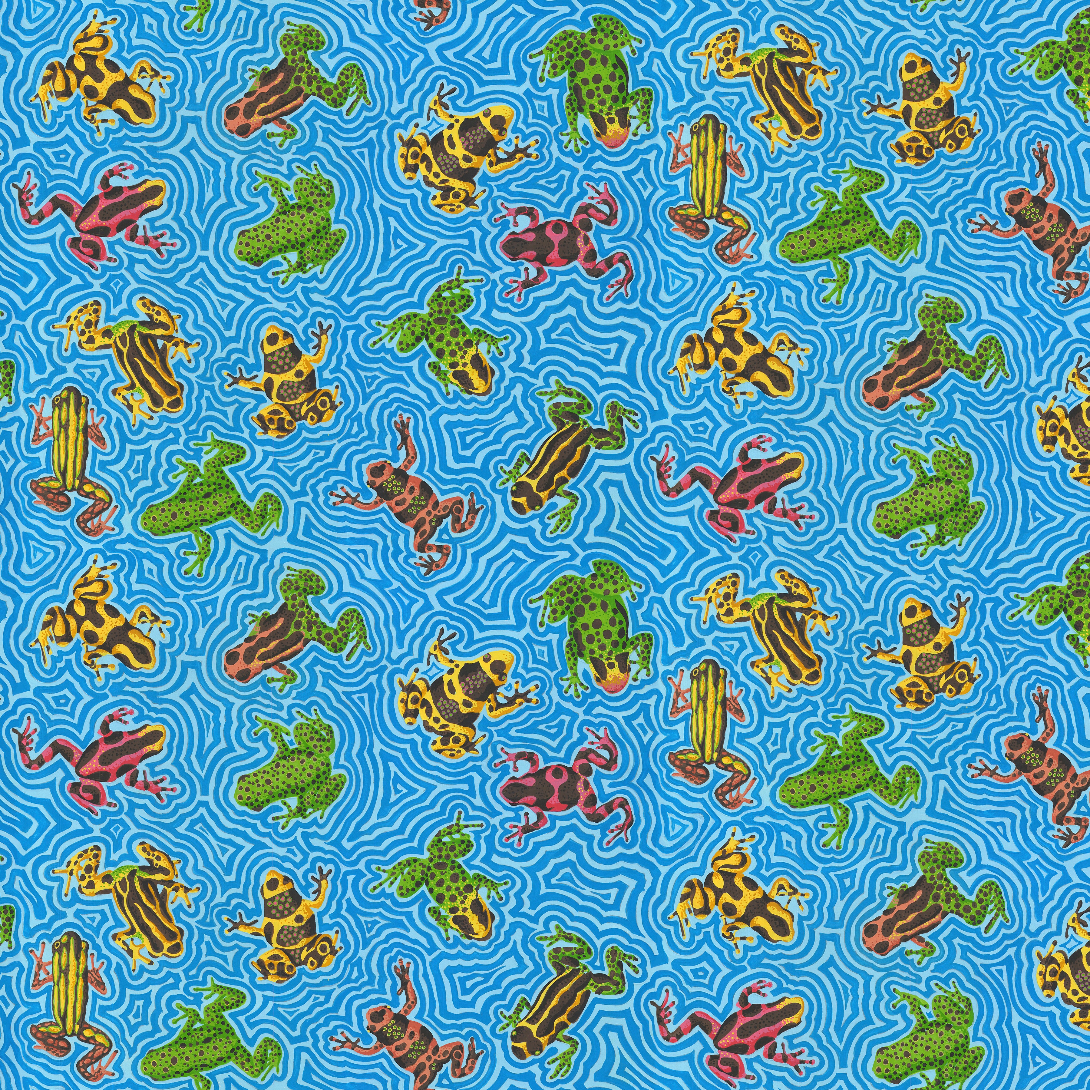 Utopia | Froggles - Blue by Snow Leopard Designs for FreeSpirit | PWSL143.BLUE