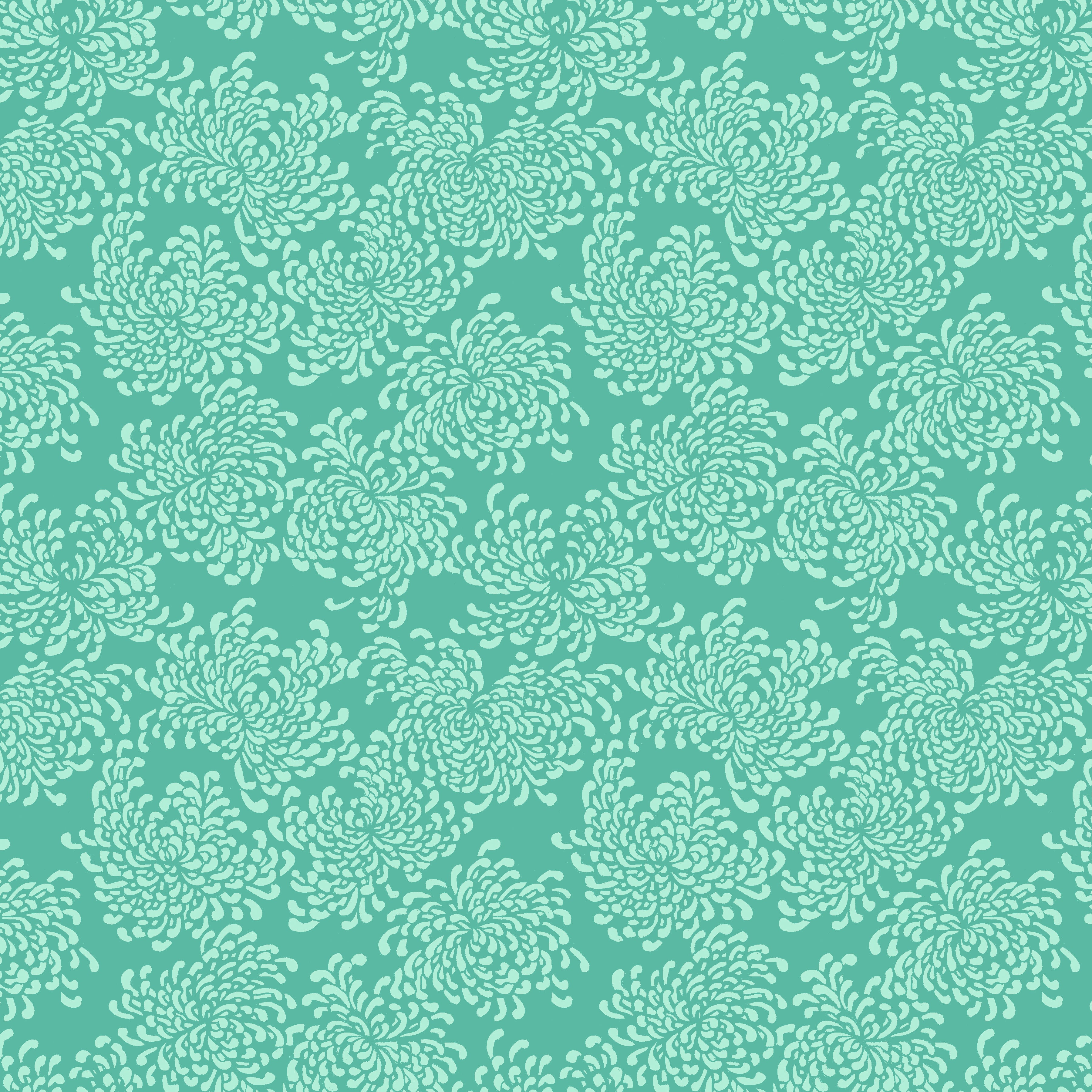 Utopia | Summer Blossoms - Aqua by Snow Leopard Designs for FreeSpirit | PWSL145.AQUA