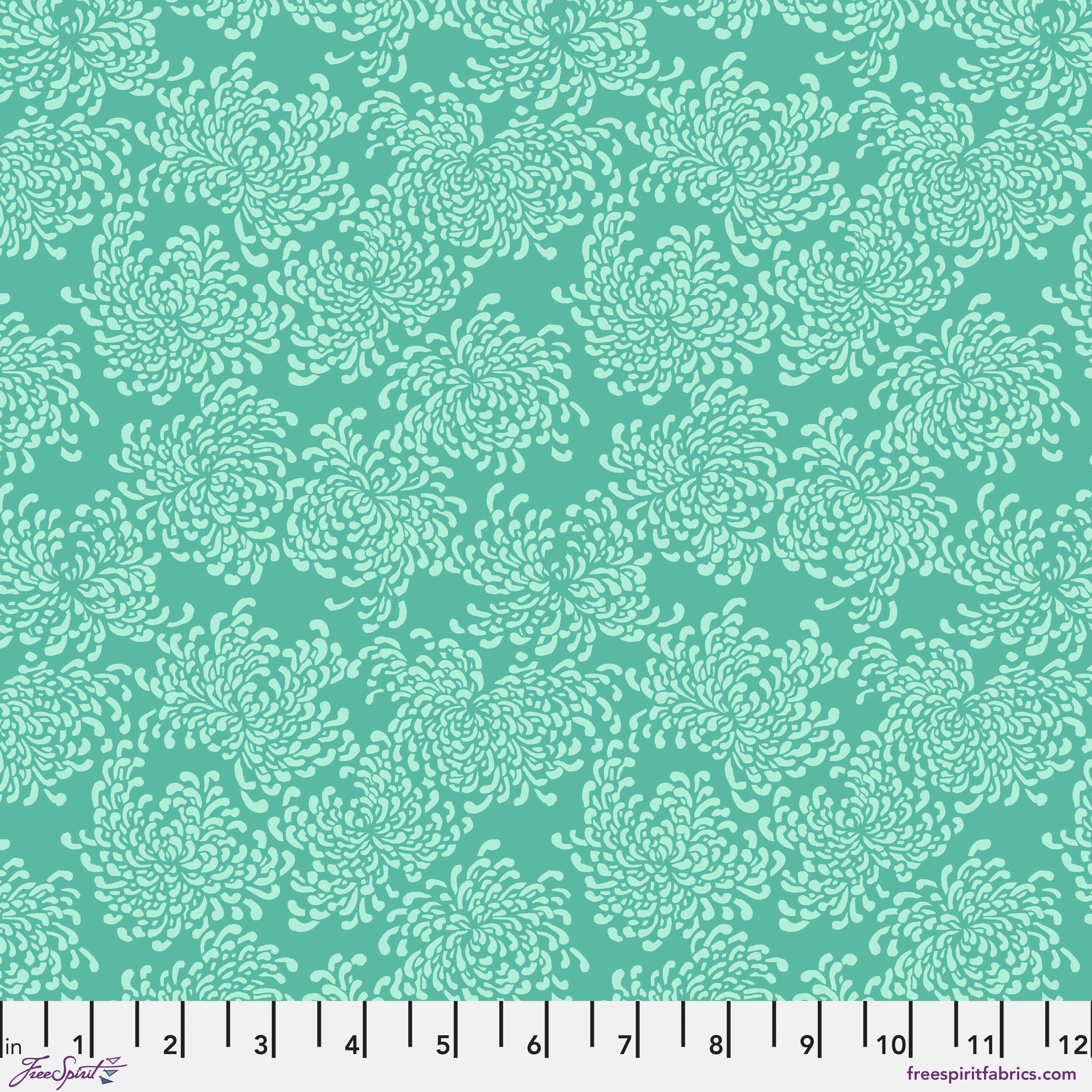 Utopia | Summer Blossoms - Aqua by Snow Leopard Designs for FreeSpirit | PWSL145.AQUA