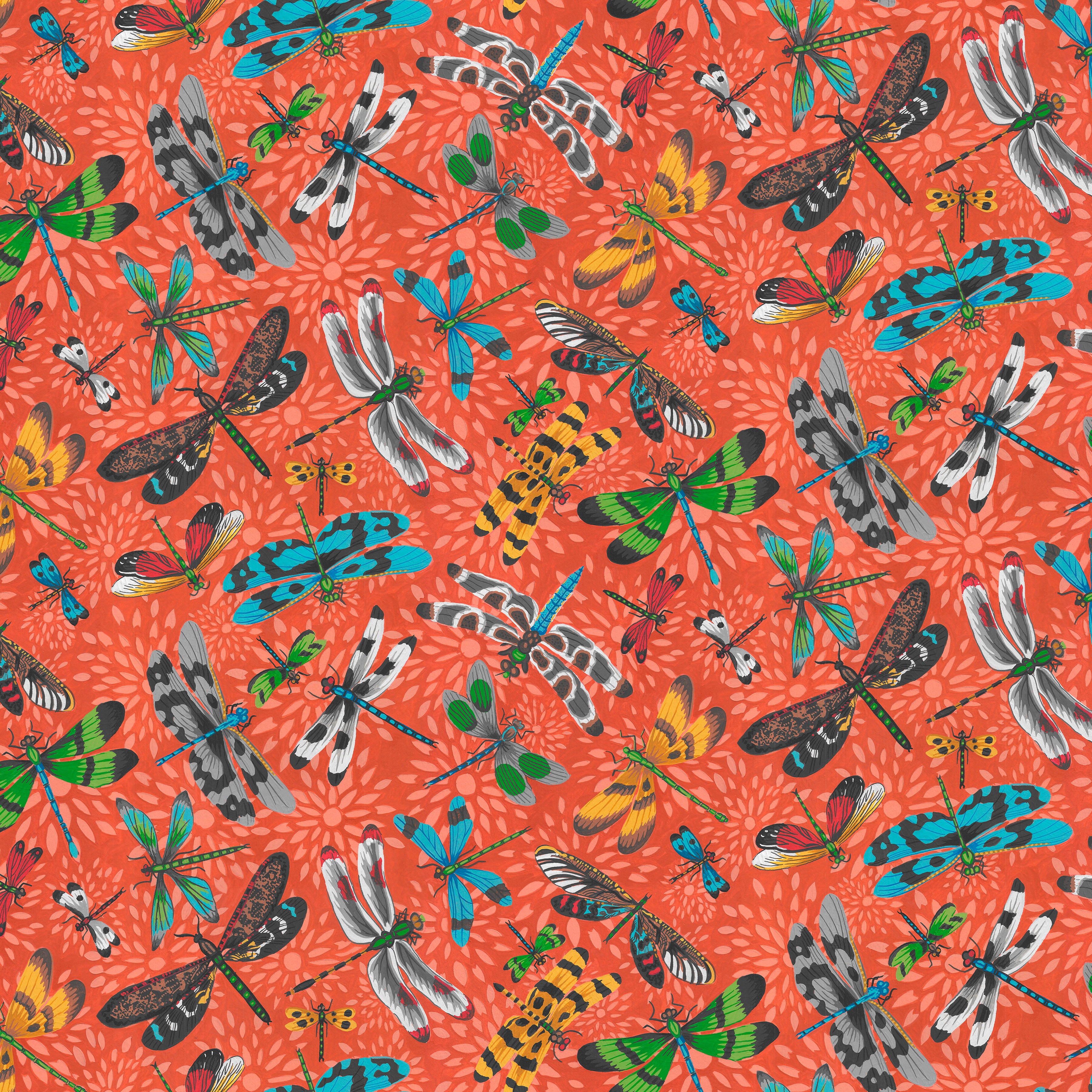 Utopia | Dragonflies - Tangerine by Snow Leopard Designs for FreeSpirit | PWSL149.TANGERINE
