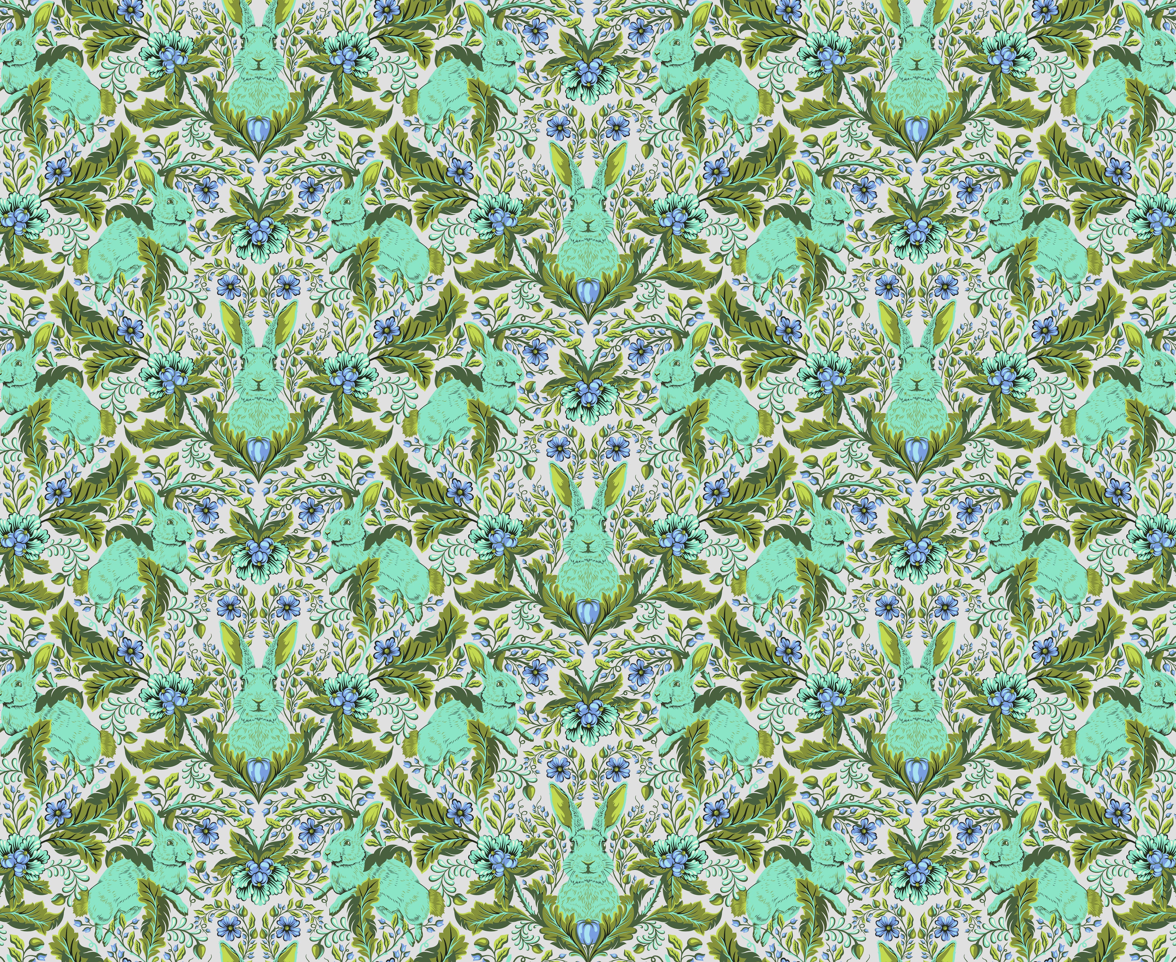 Full Moon Forest II | Hoppy Go Lucky - Starlight by Tula Pink for FreeSpirit | PWTP246.STARLIGHT