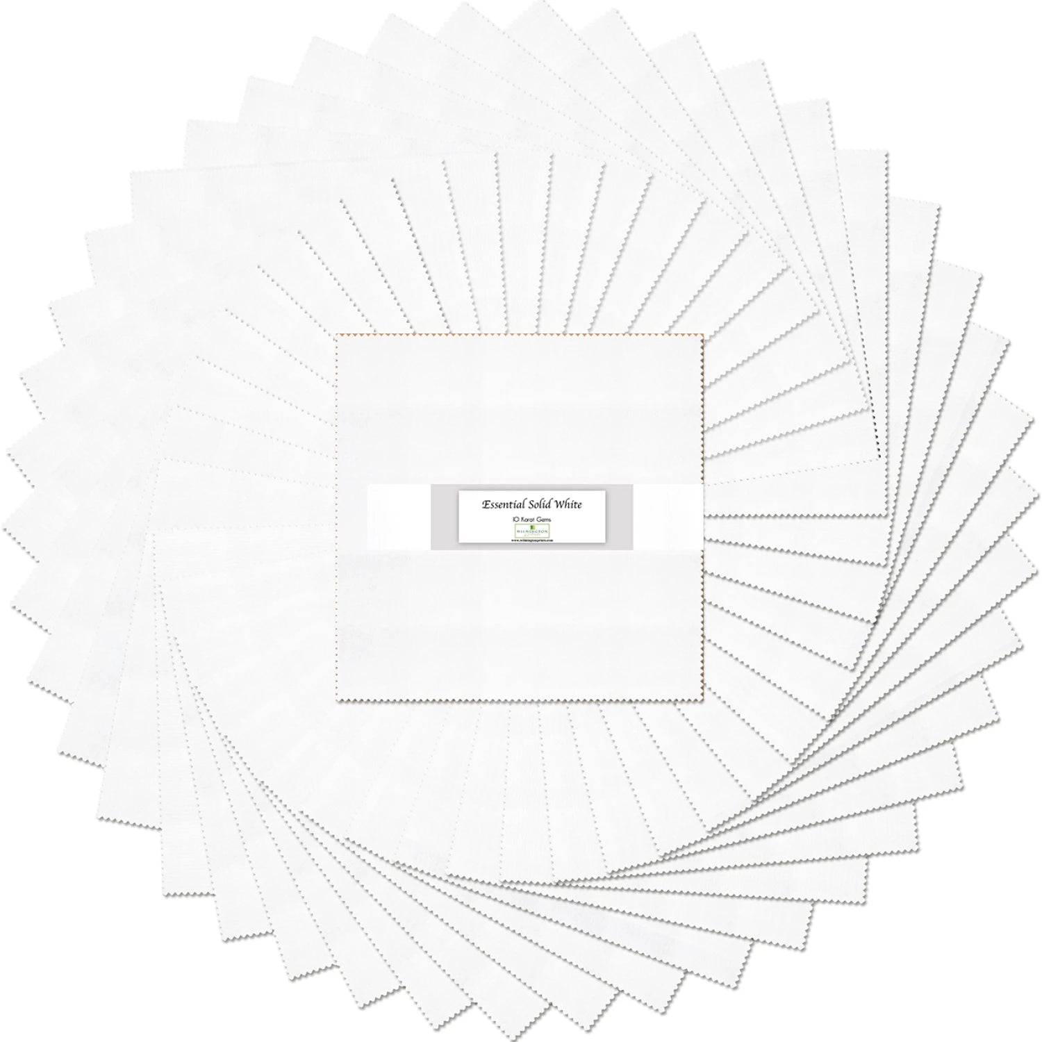 Essential Solids | White 10" Square Bundle by Wilmington Prints | 42 pcs