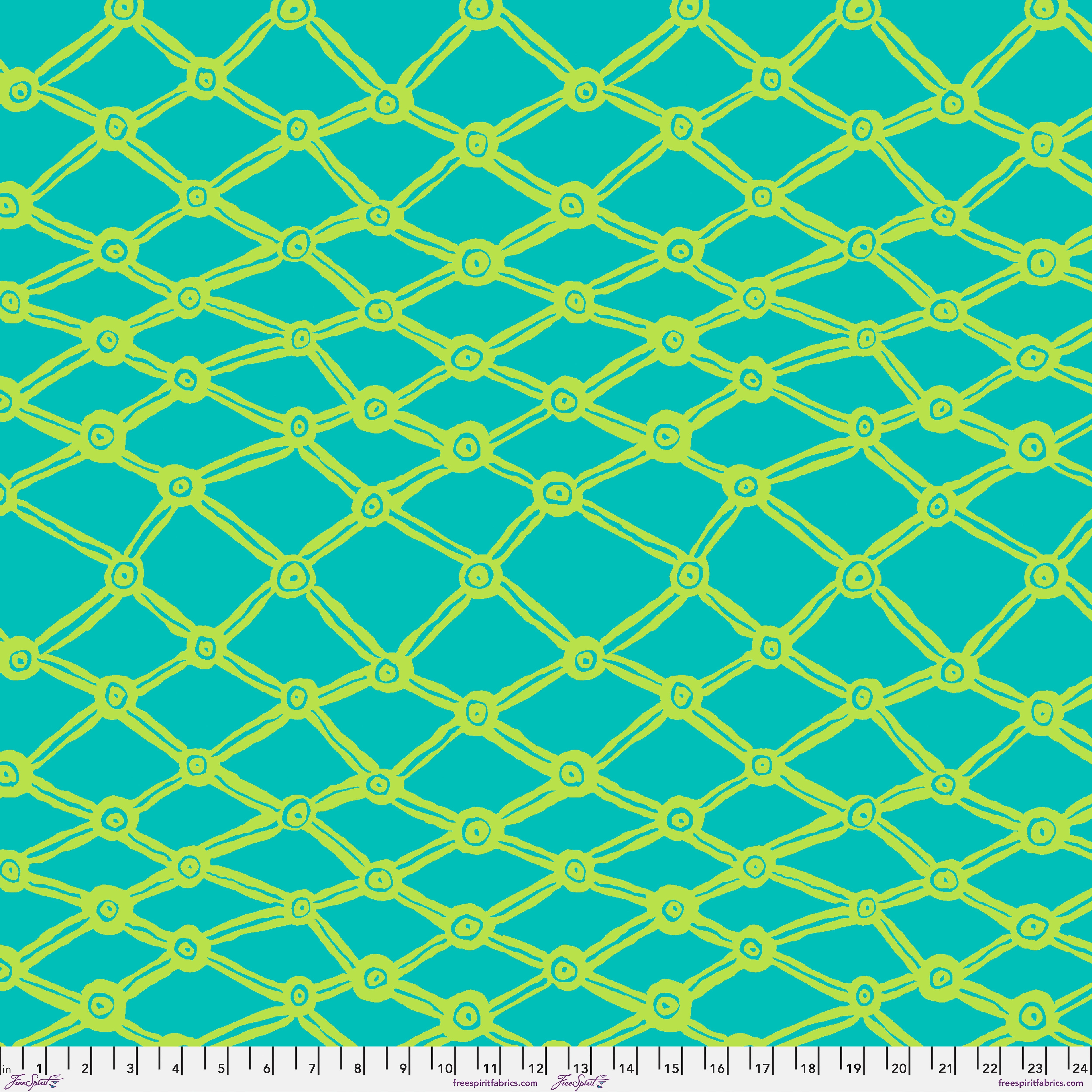 February 2026 | Nets - Aqua 108" Wide Backing by Kaffe Fassett Collective for FreeSpirit | QBBM006.AQUA
