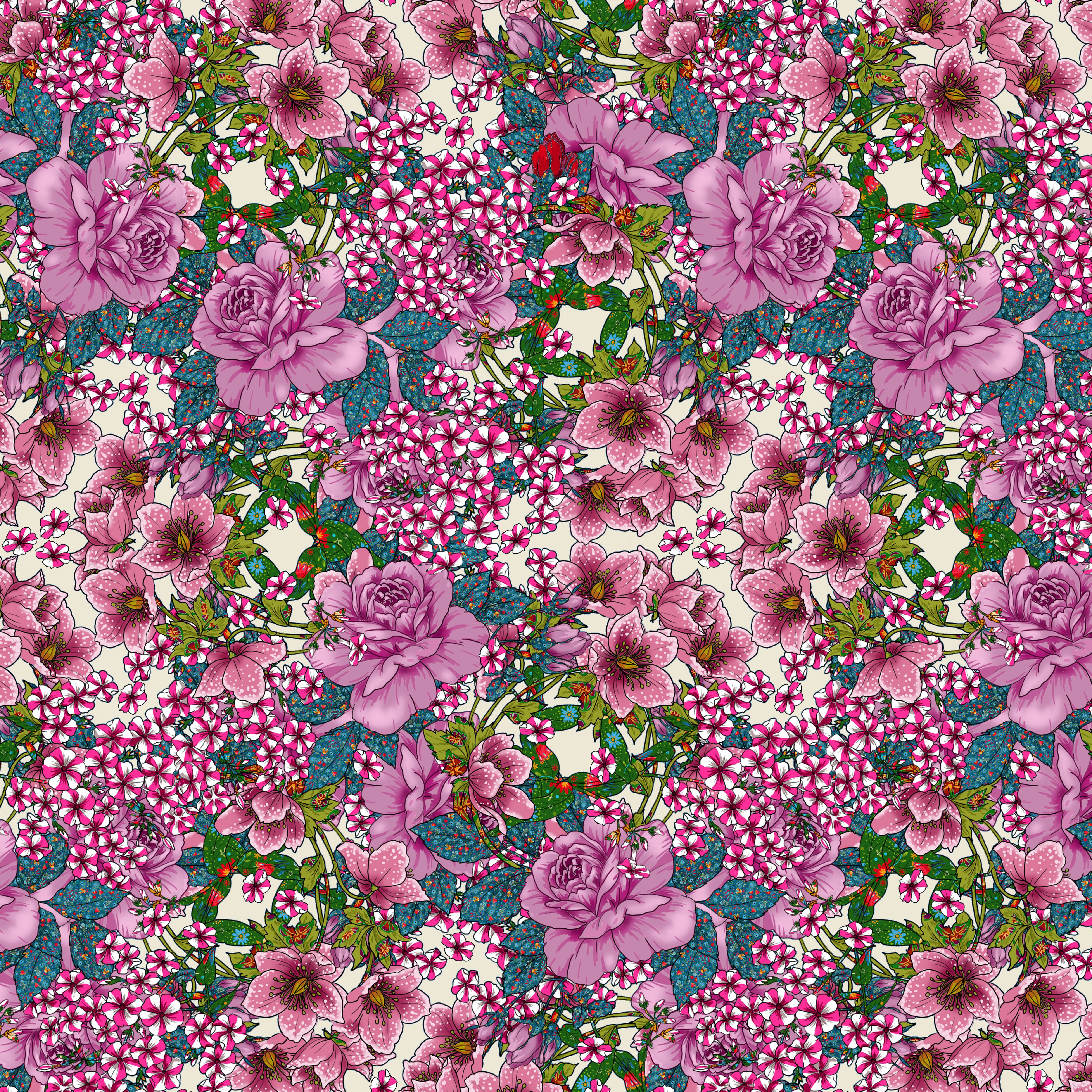 Language of Flowers | 108" Backing Fabric - Pergola - Cream by Odile Bailloeul for Free Spirit | QBOB001.CREAM