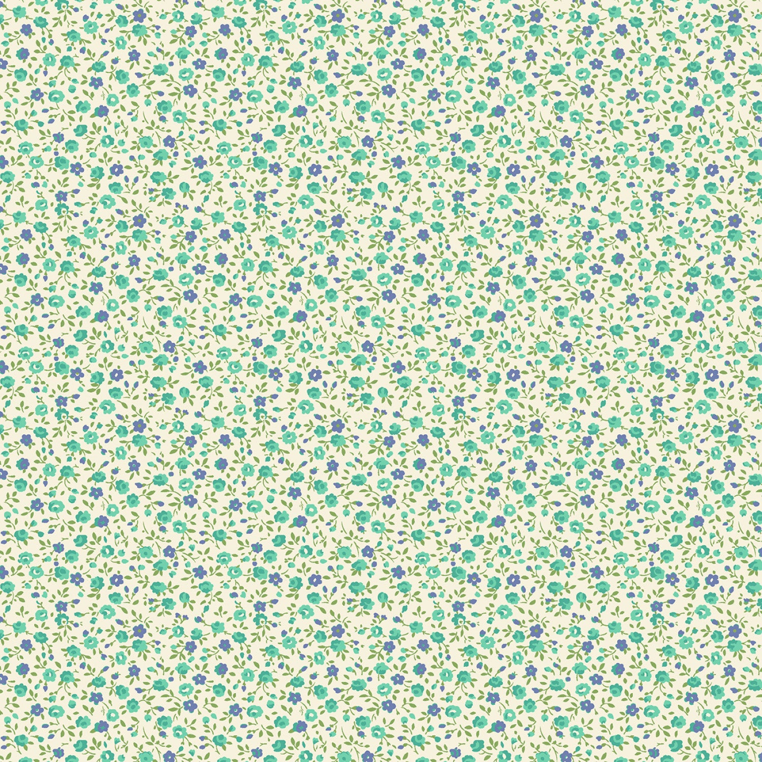 Aunt Grace Garden Variety | Blue Petite Floral by Judie Rothermel for Marcus Fabrics | R351027D-BLUE