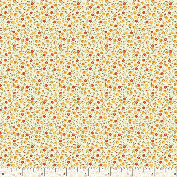Aunt Grace Garden Variety | Orange Petite Floral by Judie Rothermel for Marcus Fabrics | R351027D-ORANGE