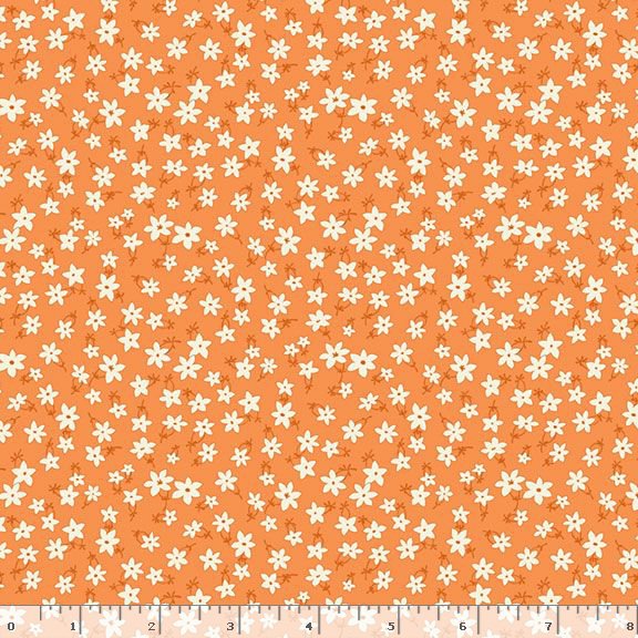 Aunt Grace Garden Variety | Orange Star Flower by Judie Rothermel for Marcus Fabrics | R351028D-ORANGE