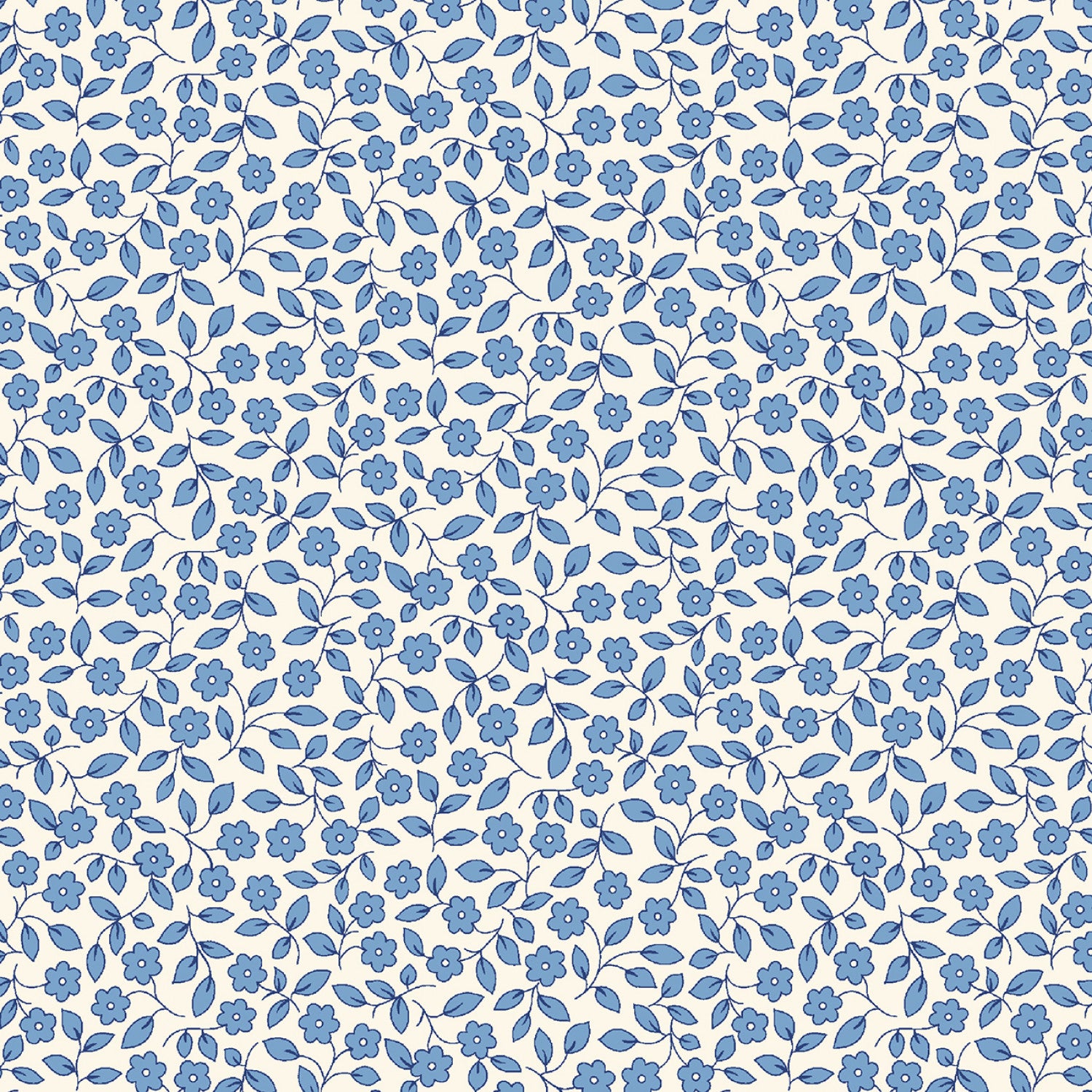 Aunt Grace Garden Variety | Blue Viney Floral 108" Backing Fabric by Judie Rothermel for Marcus Fabrics | R361044D-BLUE