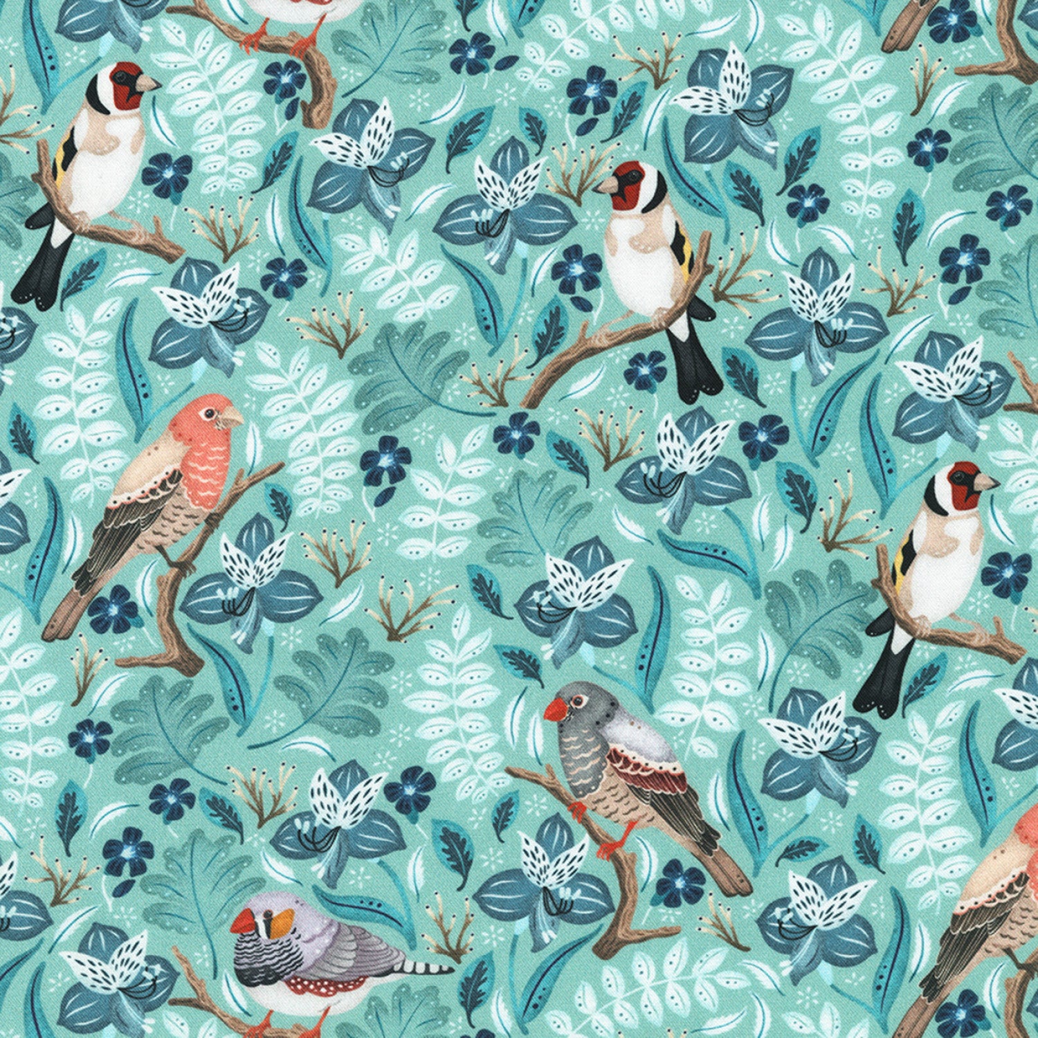 Feathers and Flora | 2.5" Strip Roll by Catherine Marion for Robert Kaufman | 40 pcs