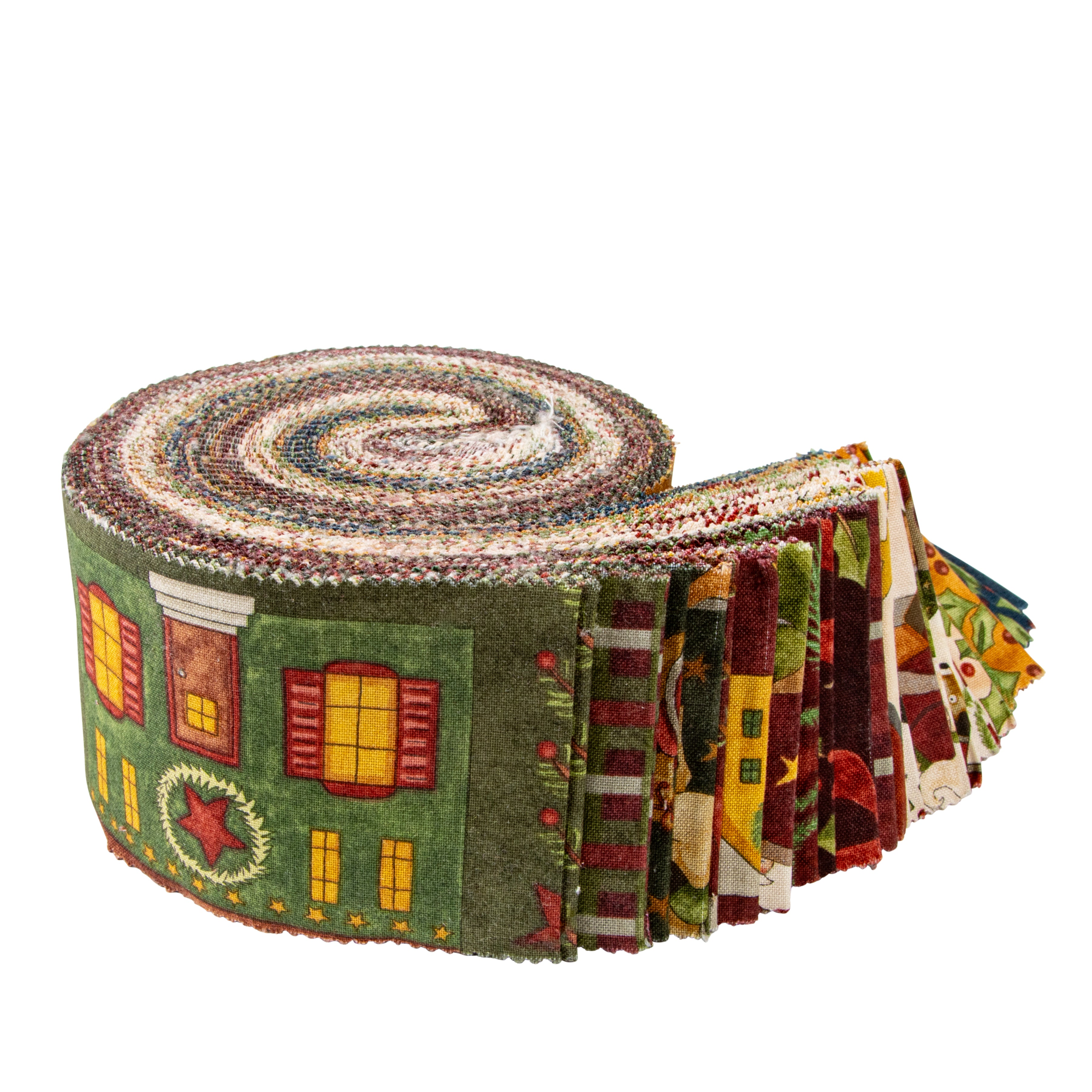 Up on the Housetop | 2.5" Precut Strips Roll by Teresa Kogut for Riley Blake | 40pcs