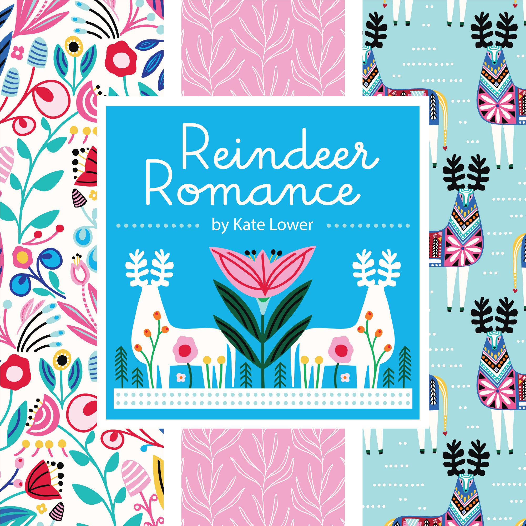 Reindeer Romance | Vines by Kate Lower for Cloud9 | 100% Organic Cotton