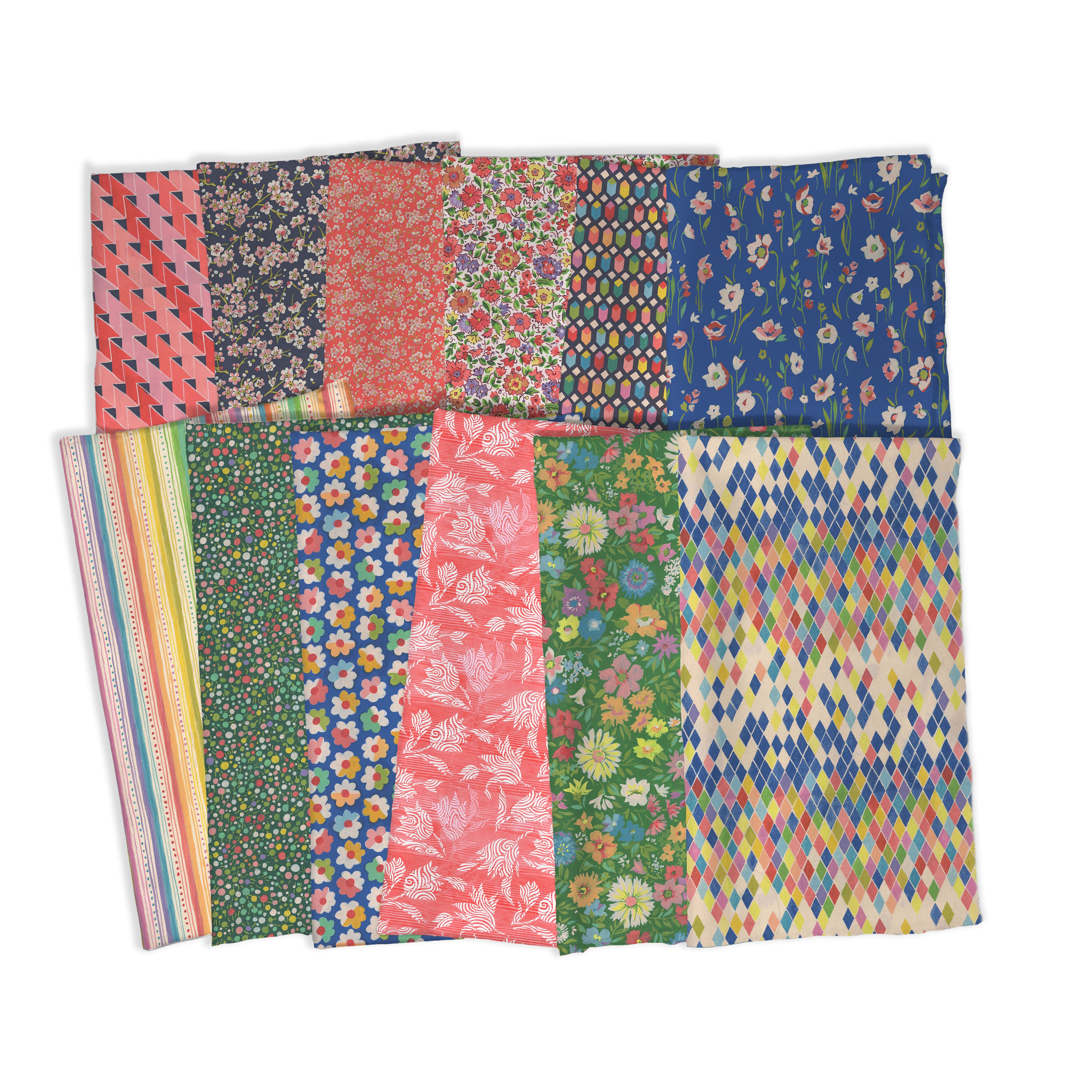Parterre - Flowerbed Green by Sarah Campbell for Free Spirit