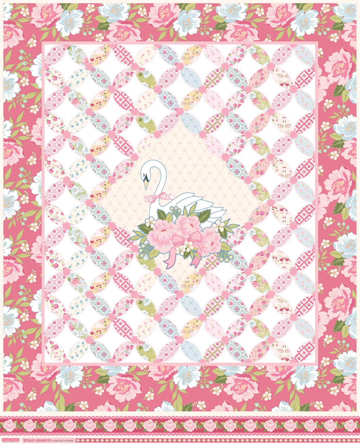 Stolen Moments | 36" Panel Multi by Lori Woods for Poppie Cotton | SM25324