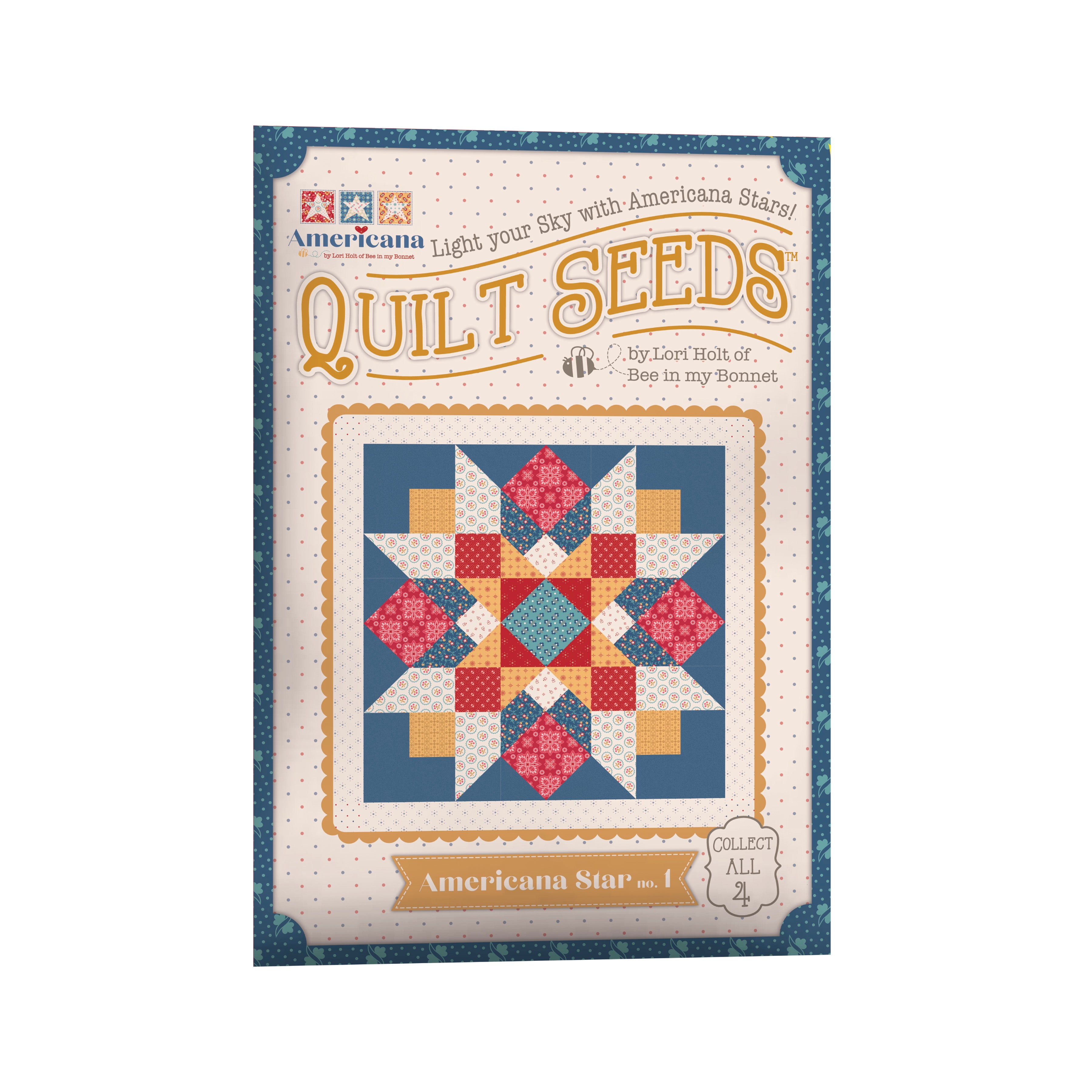 Americana | Quilt Seeds™ Star No. 1 | Quilt Block Pattern by Lori Holt | 28" x 28"