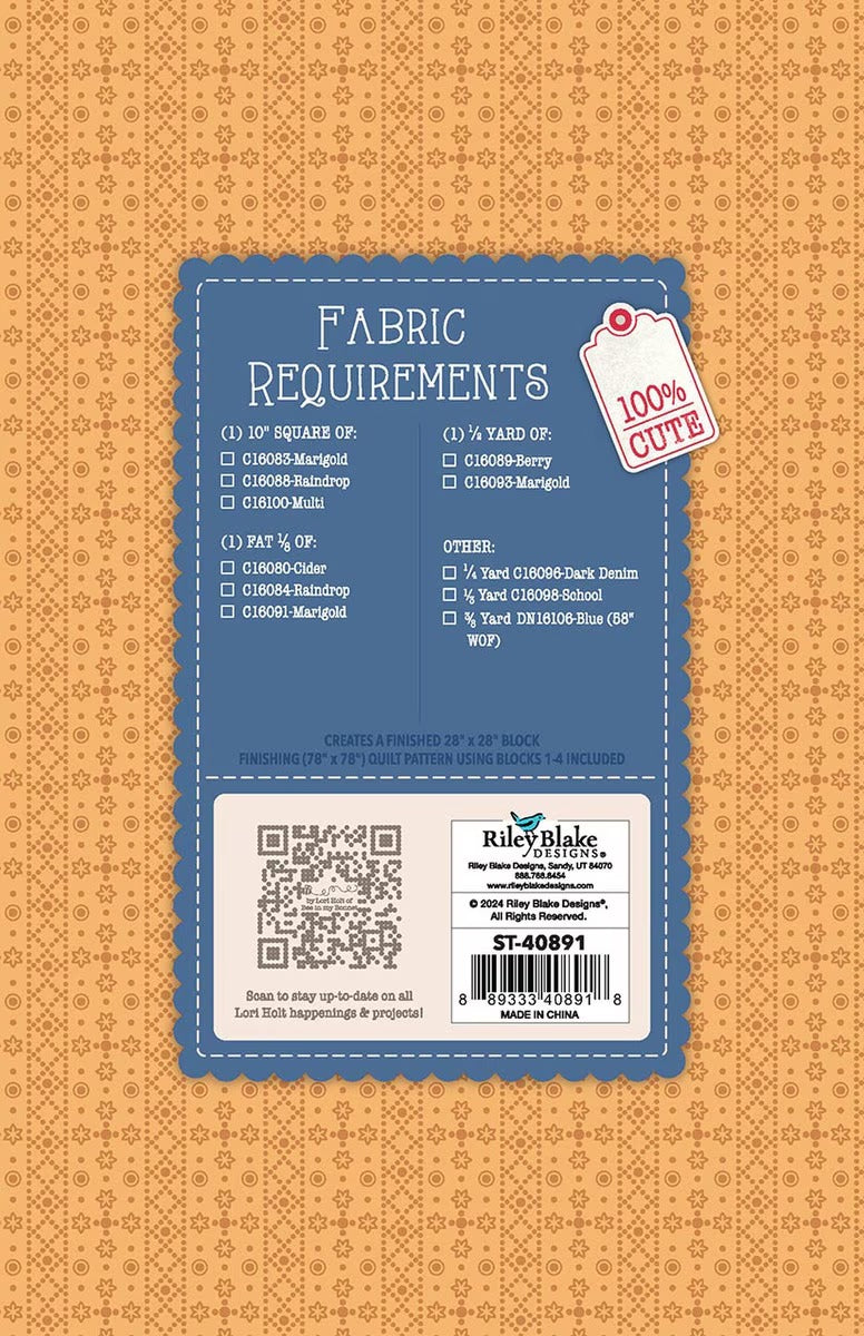 Americana | Quilt Seeds™ Star No. 2 | Quilt Block Pattern by Lori Holt | 28" x 28"