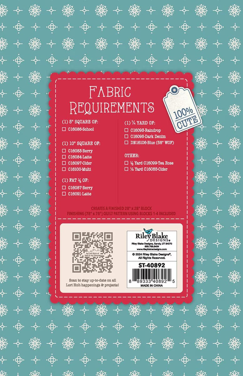 Americana | Quilt Seeds™ Star No. 3 | Quilt Block Pattern by Lori Holt | 28" x 28"