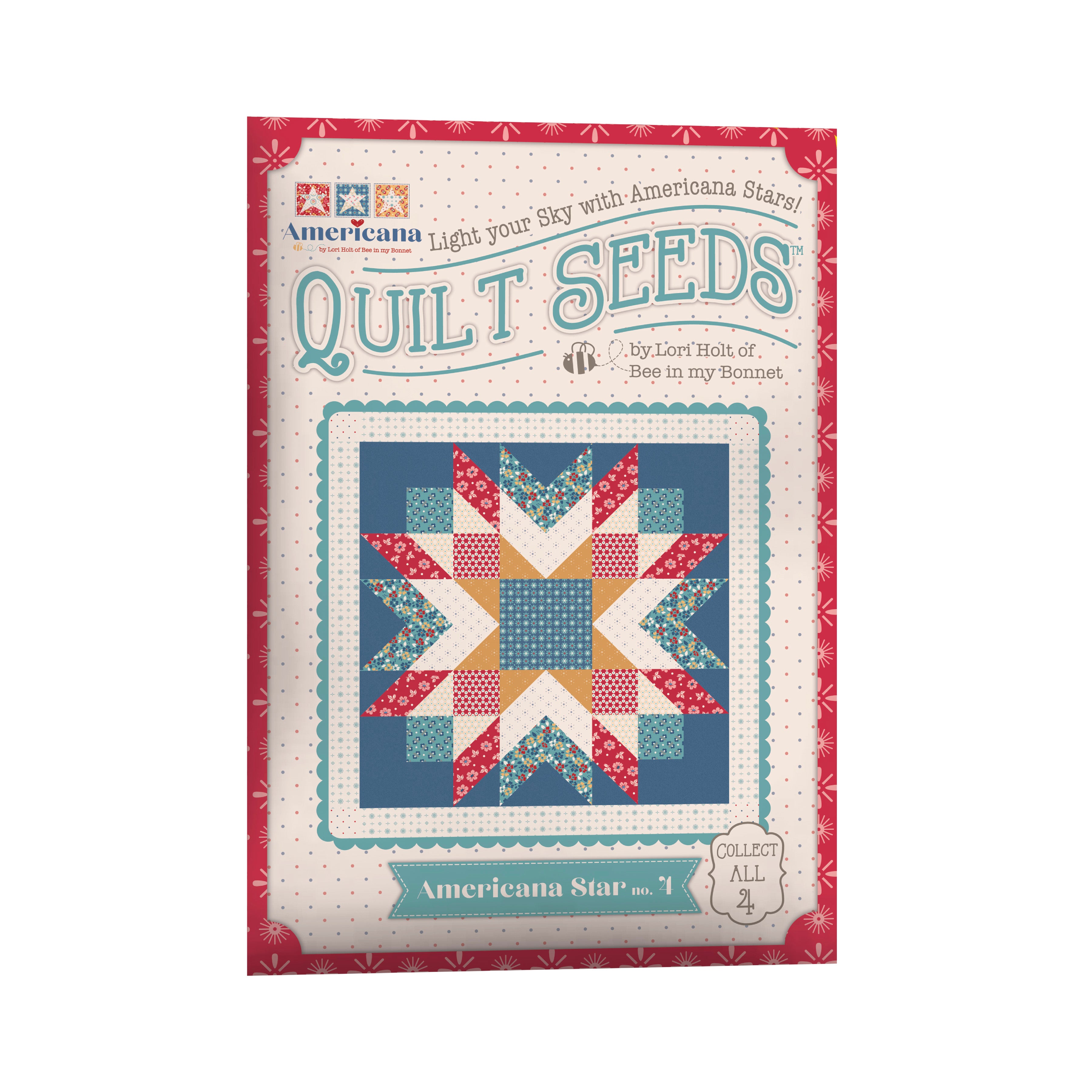 Americana | Quilt Seeds™ Star No. 4 | Quilt Block Pattern by Lori Holt | 28" x 28"