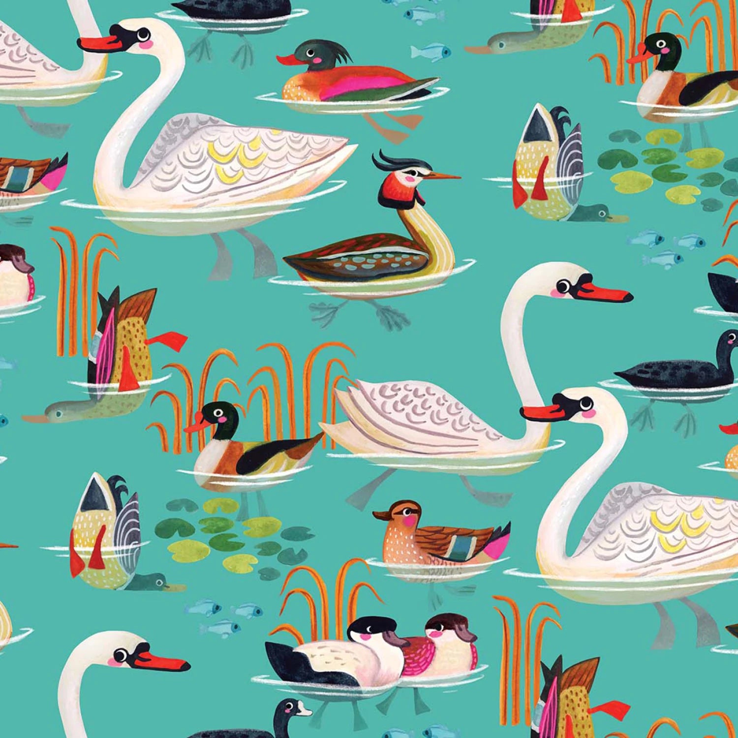 Get Your Ducks in a Row | Swanning Off Cyan by Miriam Bos for Dear Stella | STELLA-DBOS3657