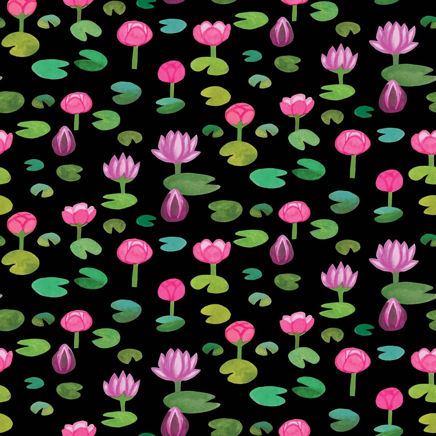 Get Your Ducks in a Row | Lotus Pray Coal by Miriam Bos for Dear Stella | STELLA-DBOS3659